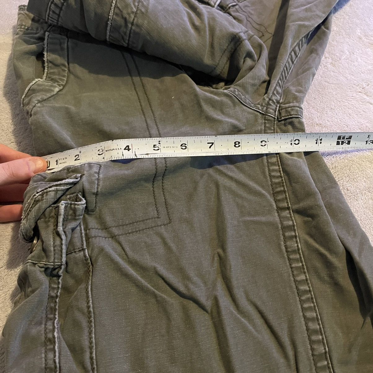 Other Vintage 90s Men Green Wide Leg Cargo Pants 30x32 Ripstop Size US 32 / EU 48 - 9 Thumbnail