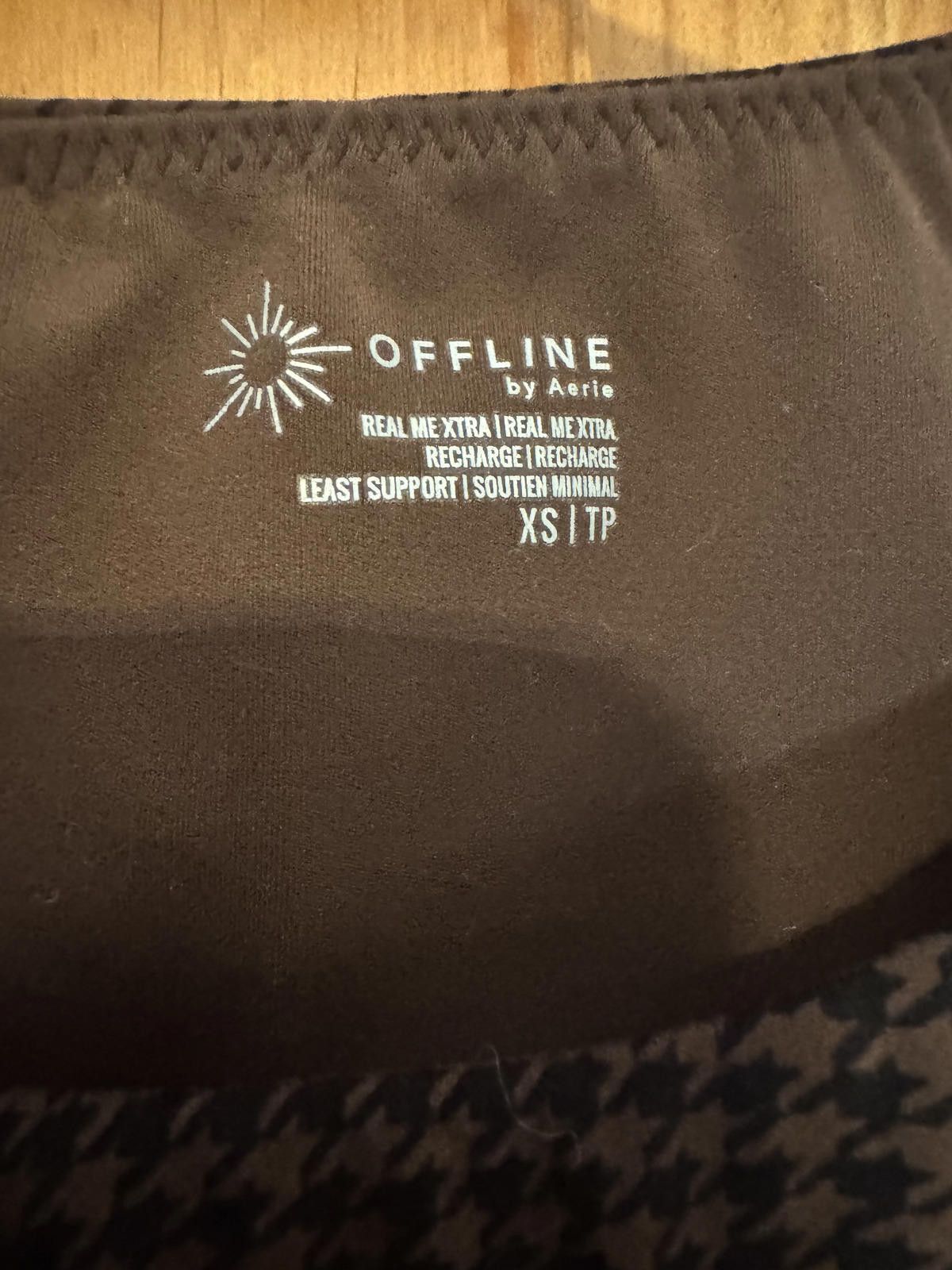 Other Offline by Aerie Sleeveless Brown Houndstooth Top XS set Size ONE SIZE - 3 Thumbnail