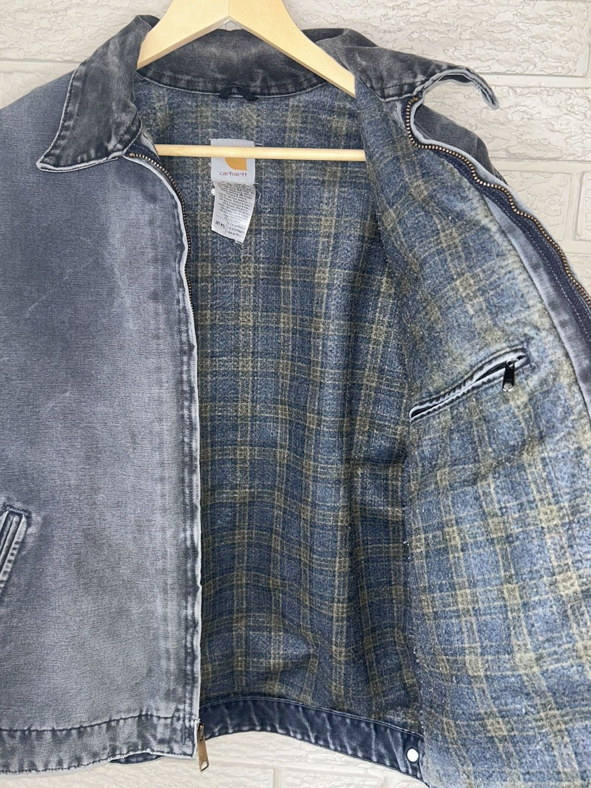 Vintage Carhartt Detroit Jacket J97 PTL Faded Black 90s