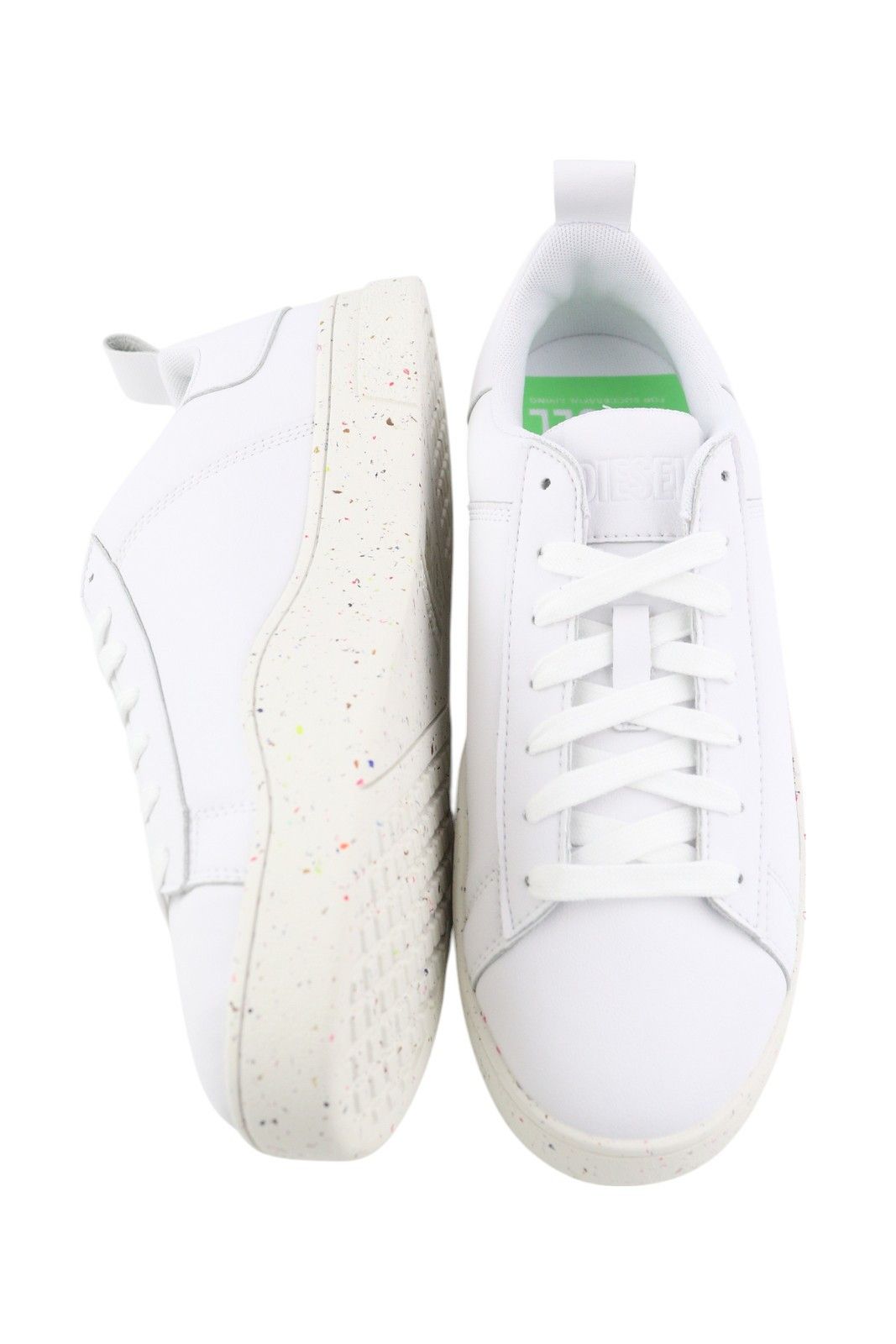 Diesel S-CLEVER LOW LACE EU44.5 White Leather Light 41516 Size US 11.5 / EU 44-45 - 5 Thumbnail