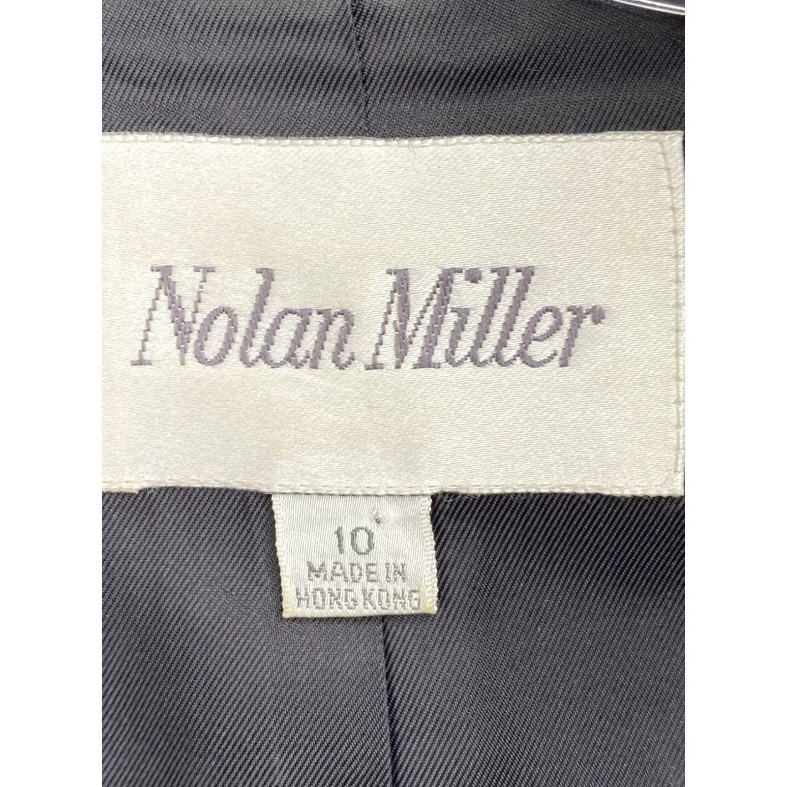 Vintage VINTAGE Nolan Miller Blazer Women 10 Black Embroidered Shoulder Lined Wool 100% Wool Notch Lapel Single-Breasted 80s Fashion Womens Size L / US 10 / IT 46 - 4 Thumbnail