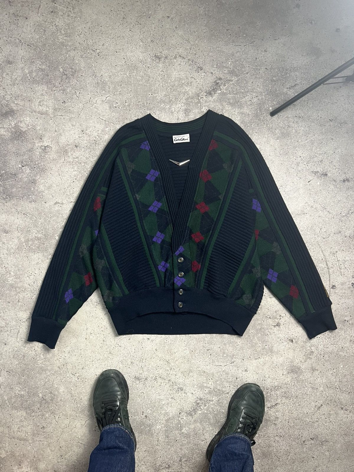 Carlo Colucci × Vintage 🔥 Rare Vintage CARLO COLUCCI Cardigan Sweater Size US L / EU 52-54 / 3 - 1 Thumbnail