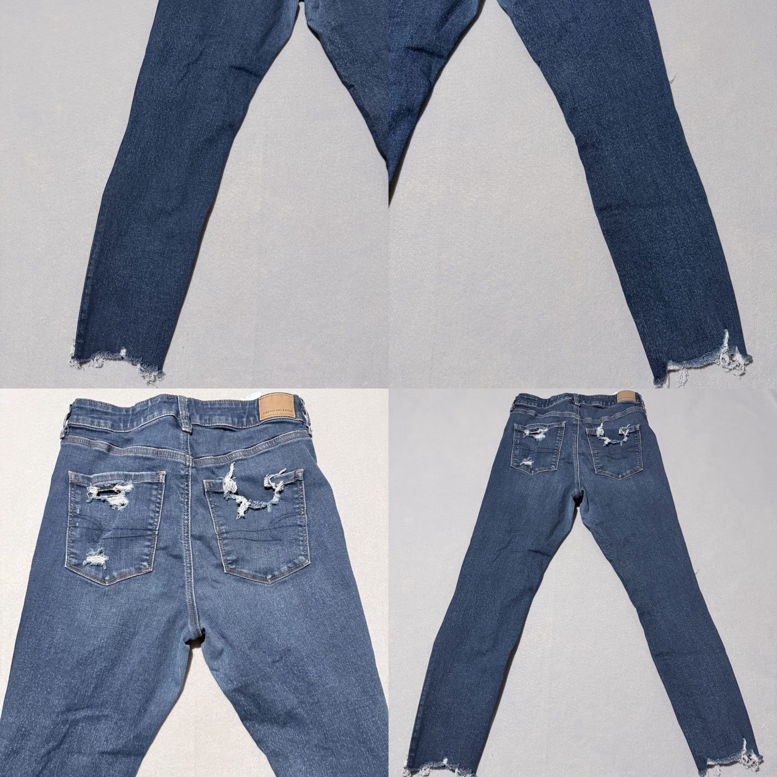 American Eagle Outfitters American Eagle Outfitters Jeans Women's 10 Dark Wash Denim Distressed Stretch Regular Size 10 Blue Women Jeans Size 32" / US 10 / IT 46 - 9 Thumbnail