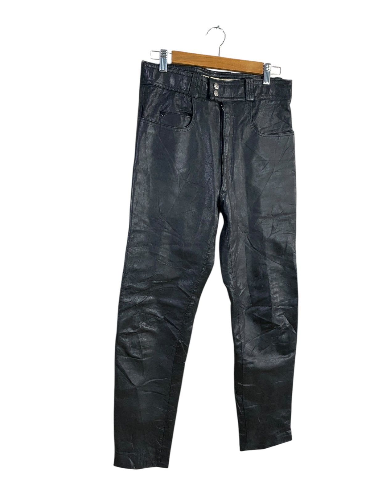 Genuine Leather Vintage 80s komine leather biker pant 100% leather Size US 30 / EU 46 - 2 Thumbnail