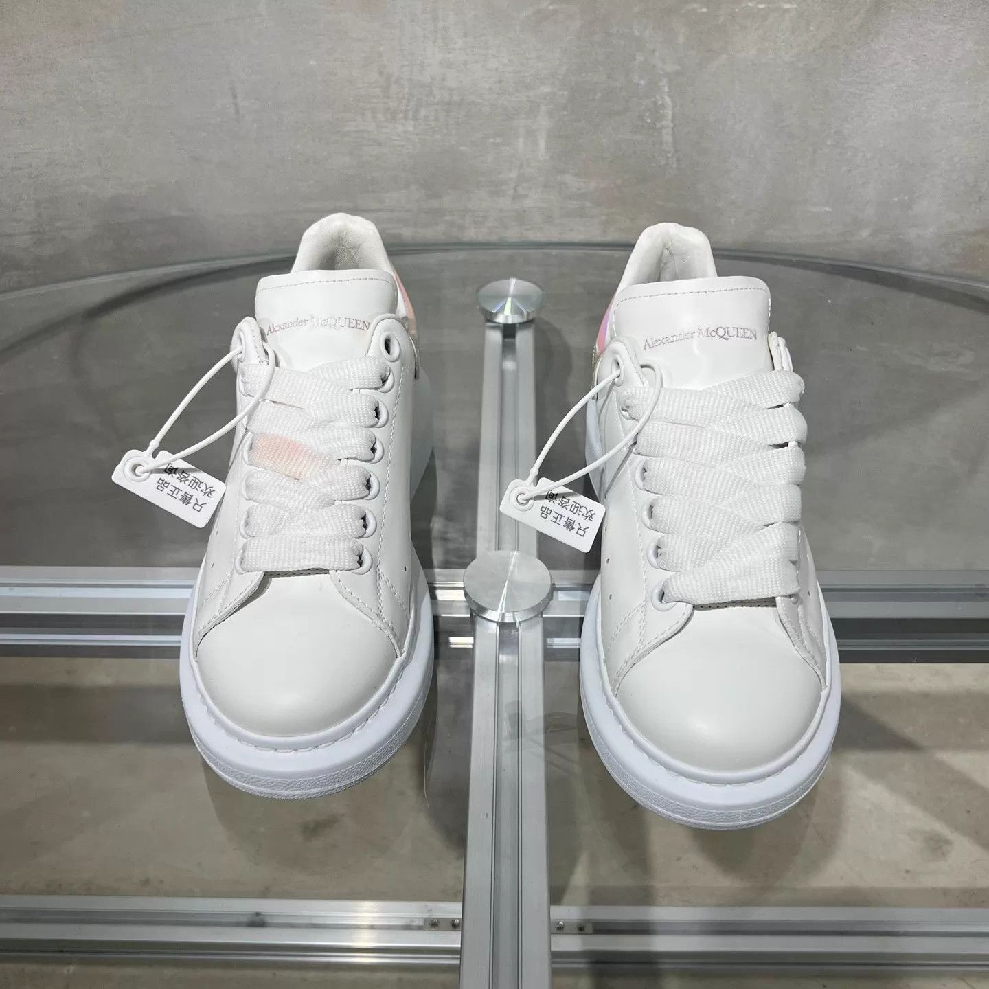 Alexander McQueen ALEXANDER MCQUEEN laser white sneakers women's 35 Size US 4.5 / IT 34.5 - 1 Thumbnail