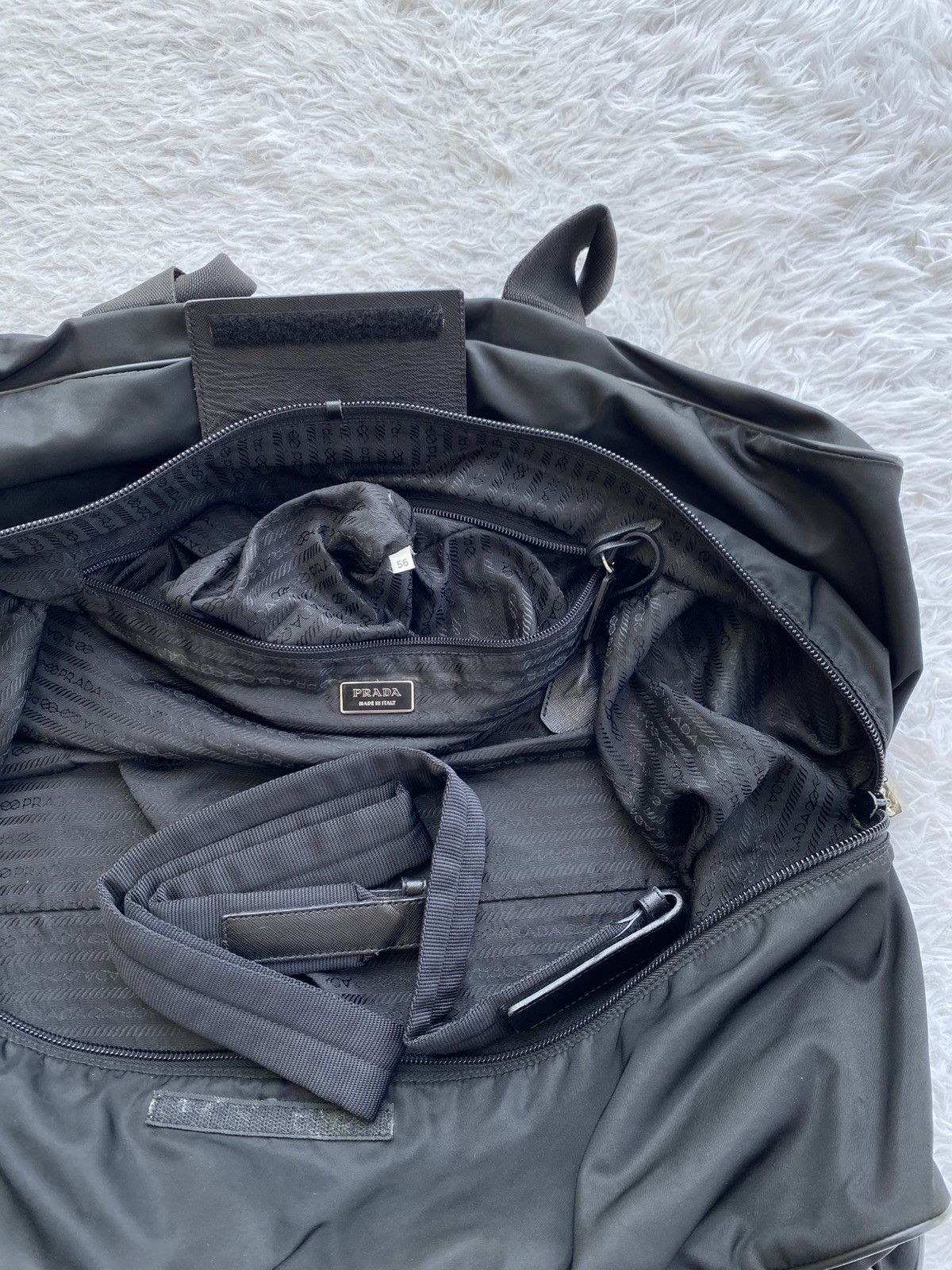 Prada PRADA Duffle Travel Carry Handbag Shoulder Bag Black Nylon Size ONE SIZE - 16 Thumbnail
