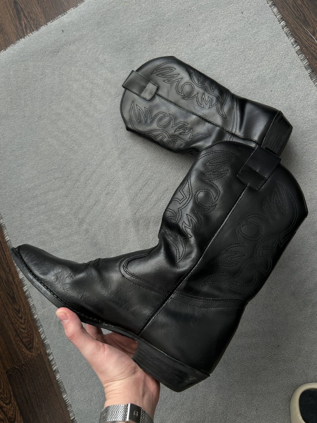 Japanese Brand × Vintage Vintage 90s rare cowboy leather boots Size US 10 / EU 43 - 5 Thumbnail