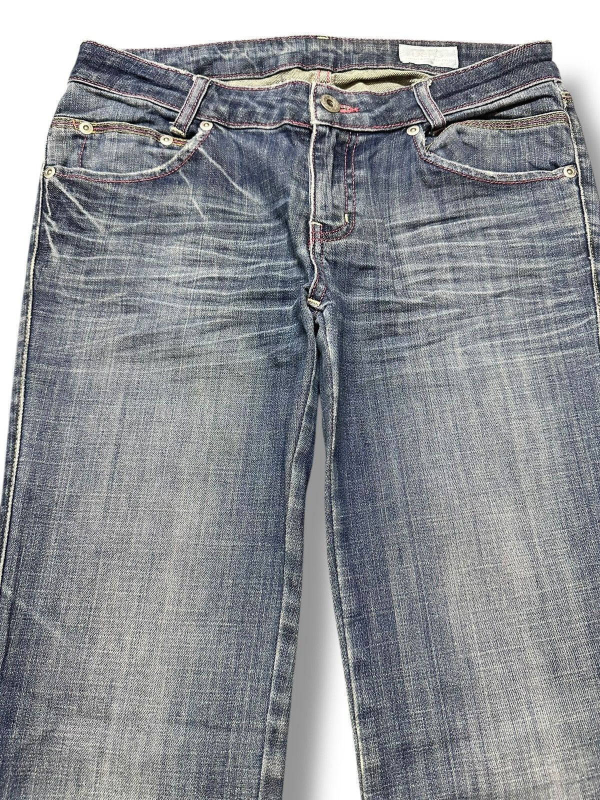 Japanese Brand Striked Jeans With Flare and Bootcut Style Faded Wash Size US 30 / EU 46 - 4 Thumbnail