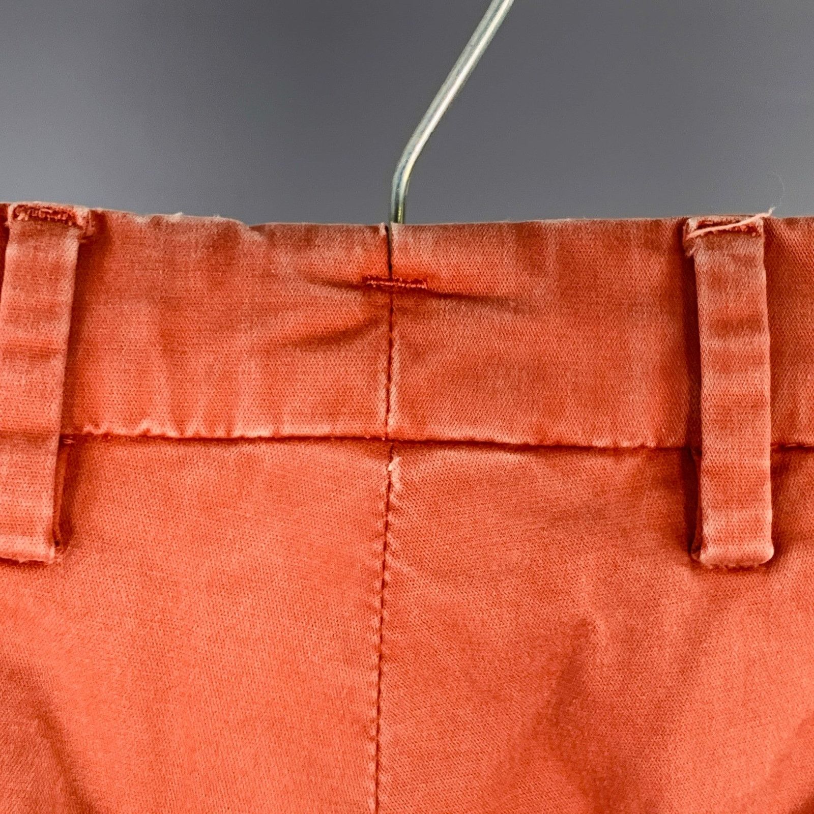 Boglioli Size 30 Orange Rust Cotton Blend Flat Front Casual Pants Size US 30 / EU 46 - 3 Thumbnail