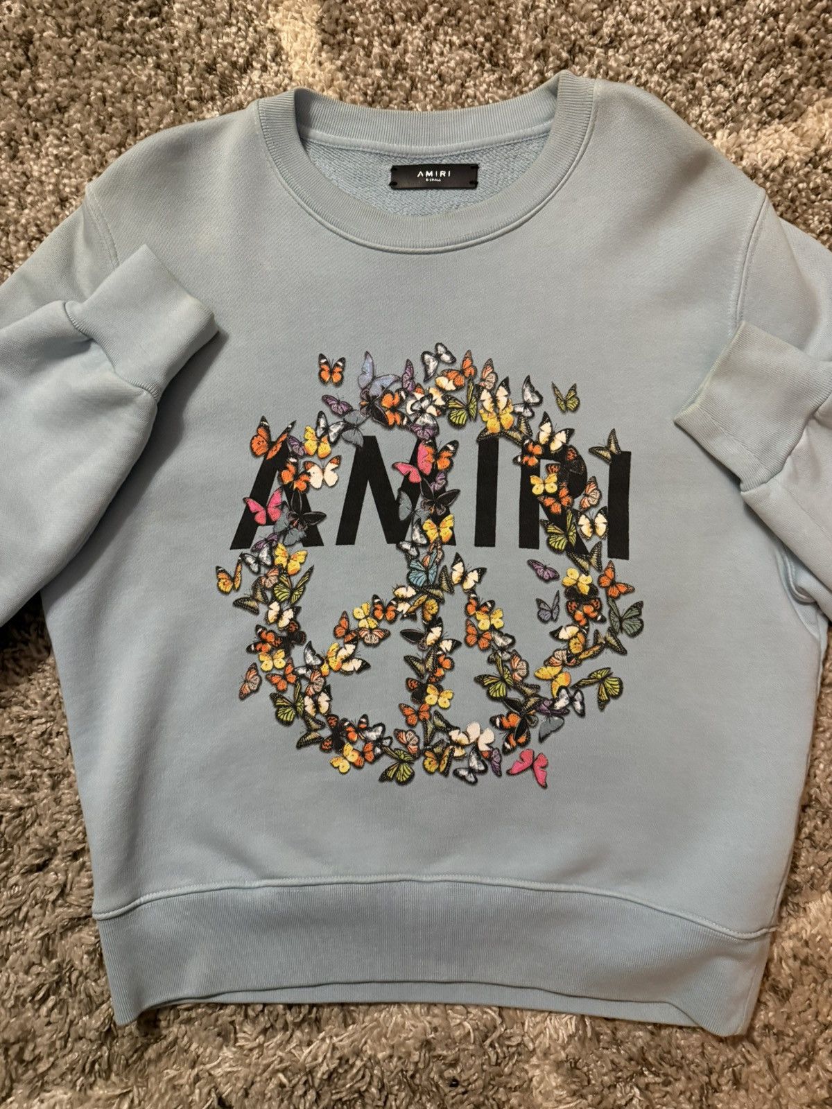 Amiri Amiri “Peace / Butterfly” Oversized Crewneck Size US XS / EU 42 / 0 - 1 Thumbnail