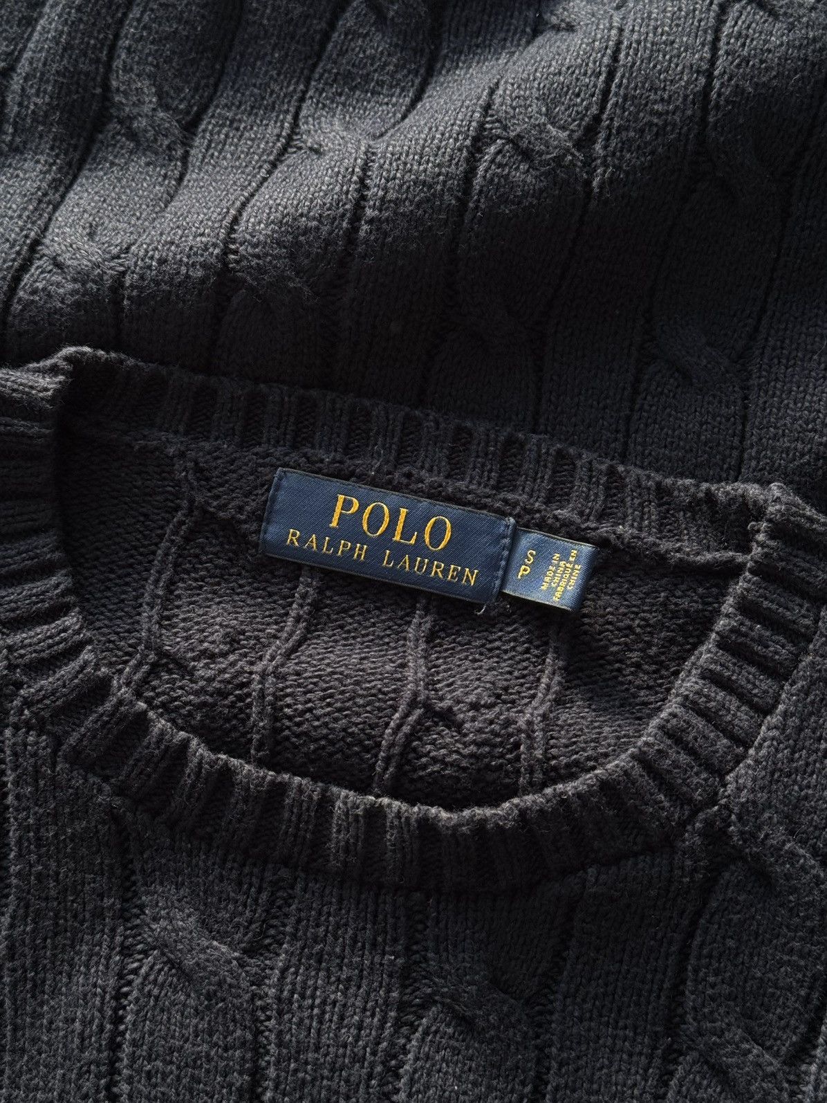 Polo Ralph Lauren Vintage Y2K Cable Knit Polo Ralph Lauren Sweater Red Pony Size US S / EU 44-46 / 1 - 5 Thumbnail