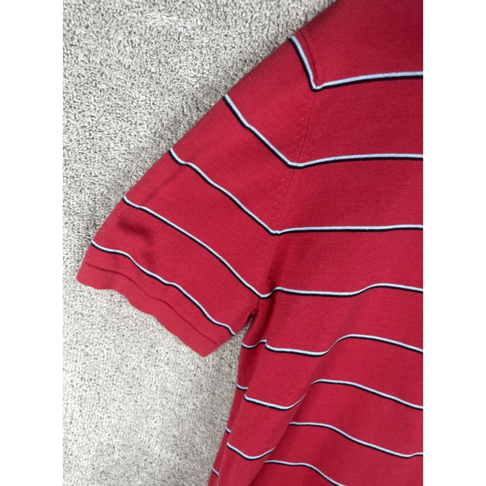 Brooks Brothers VINTAGE Brooks Brothers Polo Shirt Mens XL Red Striped Pima Cotton Short Sleeve Size US XL / EU 56 / 4 - 2 Thumbnail