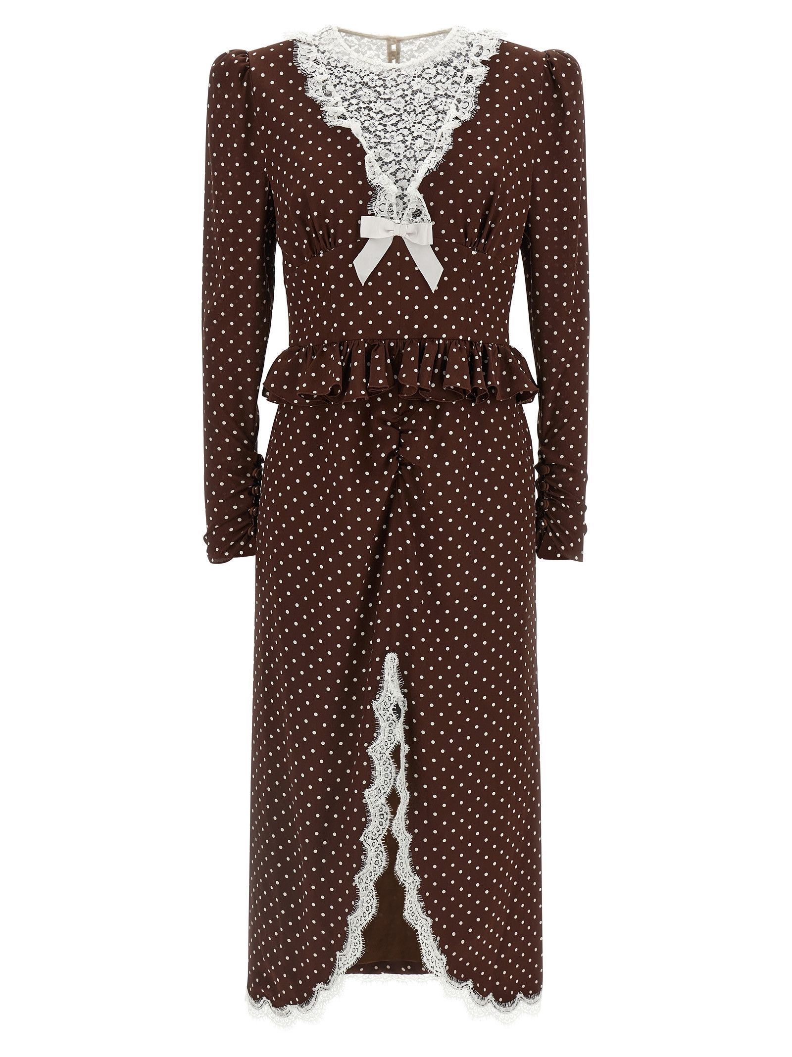 Alessandra Rich 'Polka Dot Midi' dress Size S / US 4 / IT 40 - 1 Thumbnail