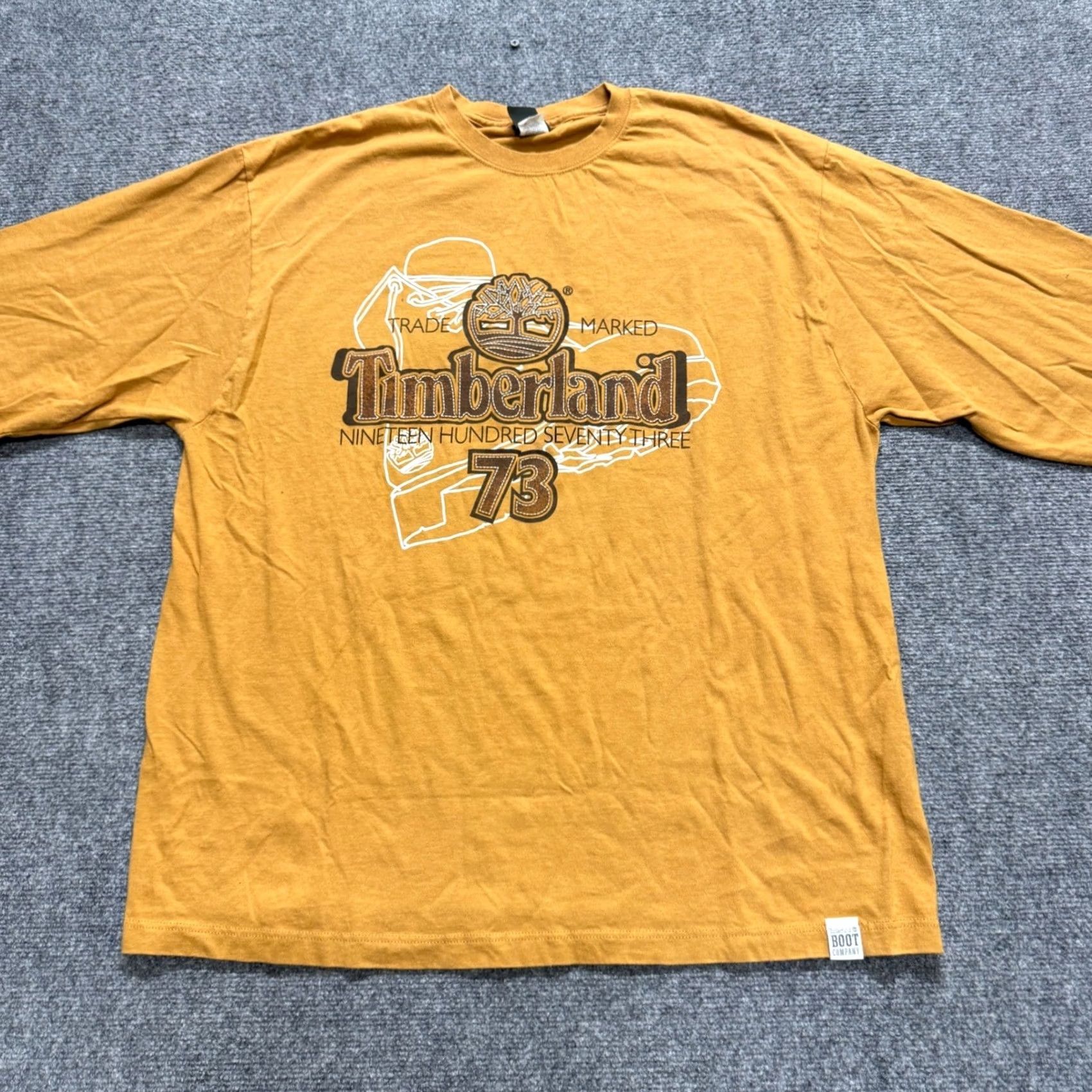 Timberland VINTAGE Timberland T-shirt XL Long-sleeve Made In USA Yellow Y2K Embroidered Mens Size US XL / EU 56 / 4 - 6 Thumbnail