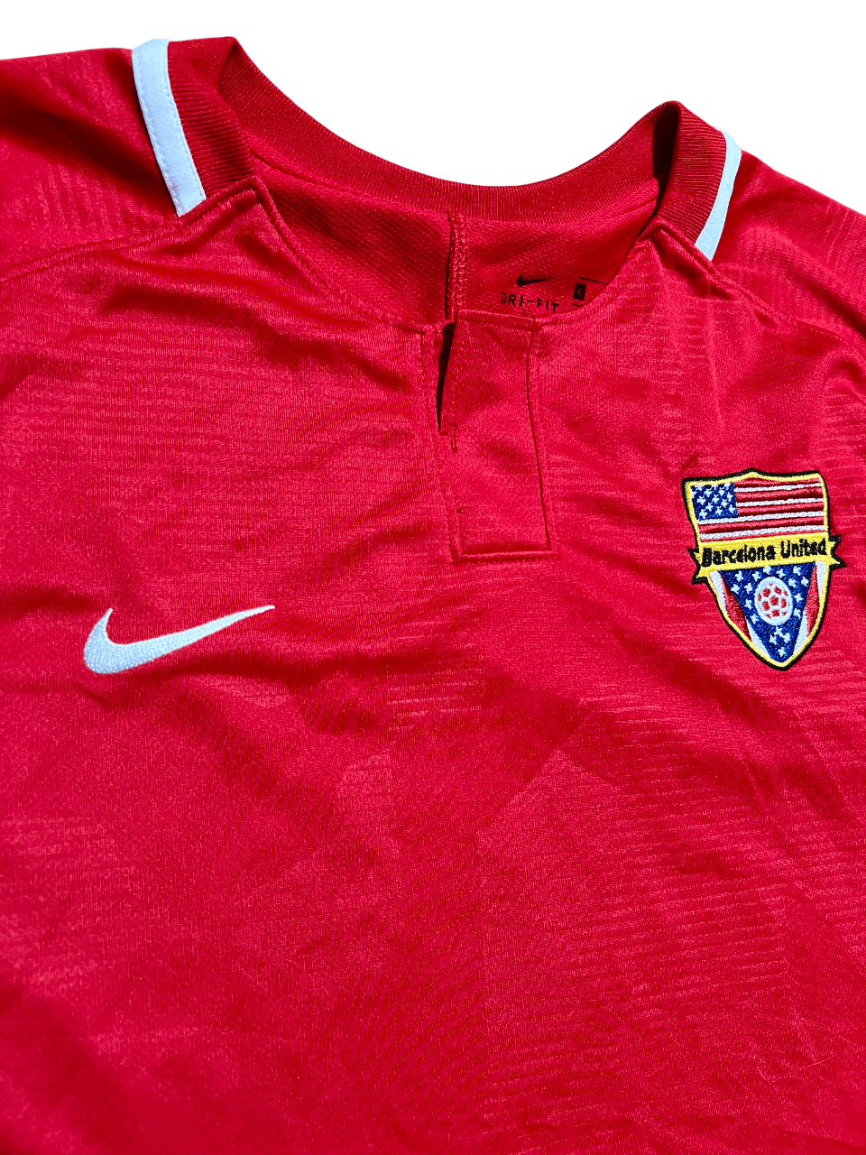 Nike Barcelona United Nike Dri-Fit Red Soccer Jersey Size US L / EU 52-54 / 3 - 2 Thumbnail