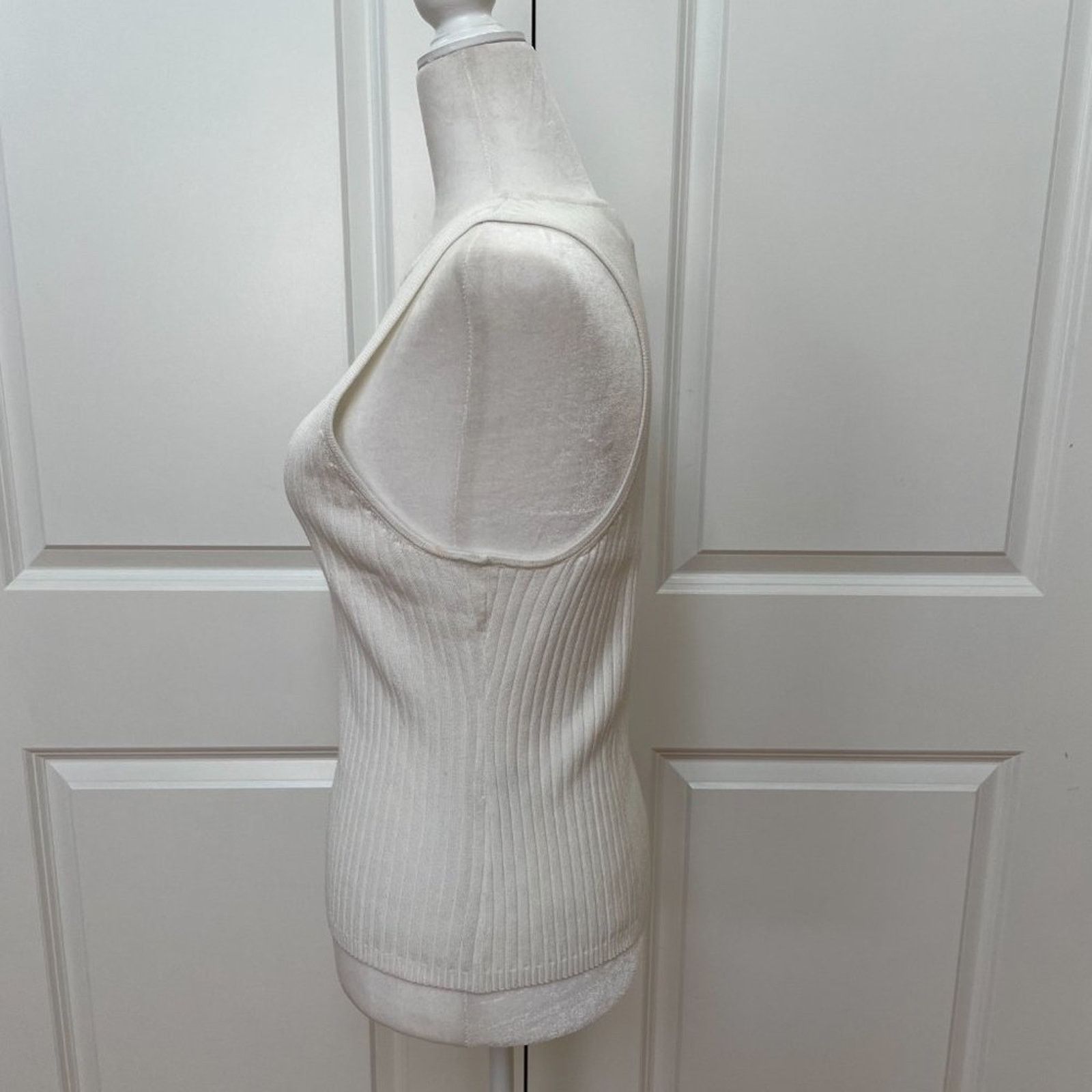 Frame Off White Ribbed Raceback Sweater from Frame Size XL / US 12-14 / IT 48-50 - 2 Thumbnail