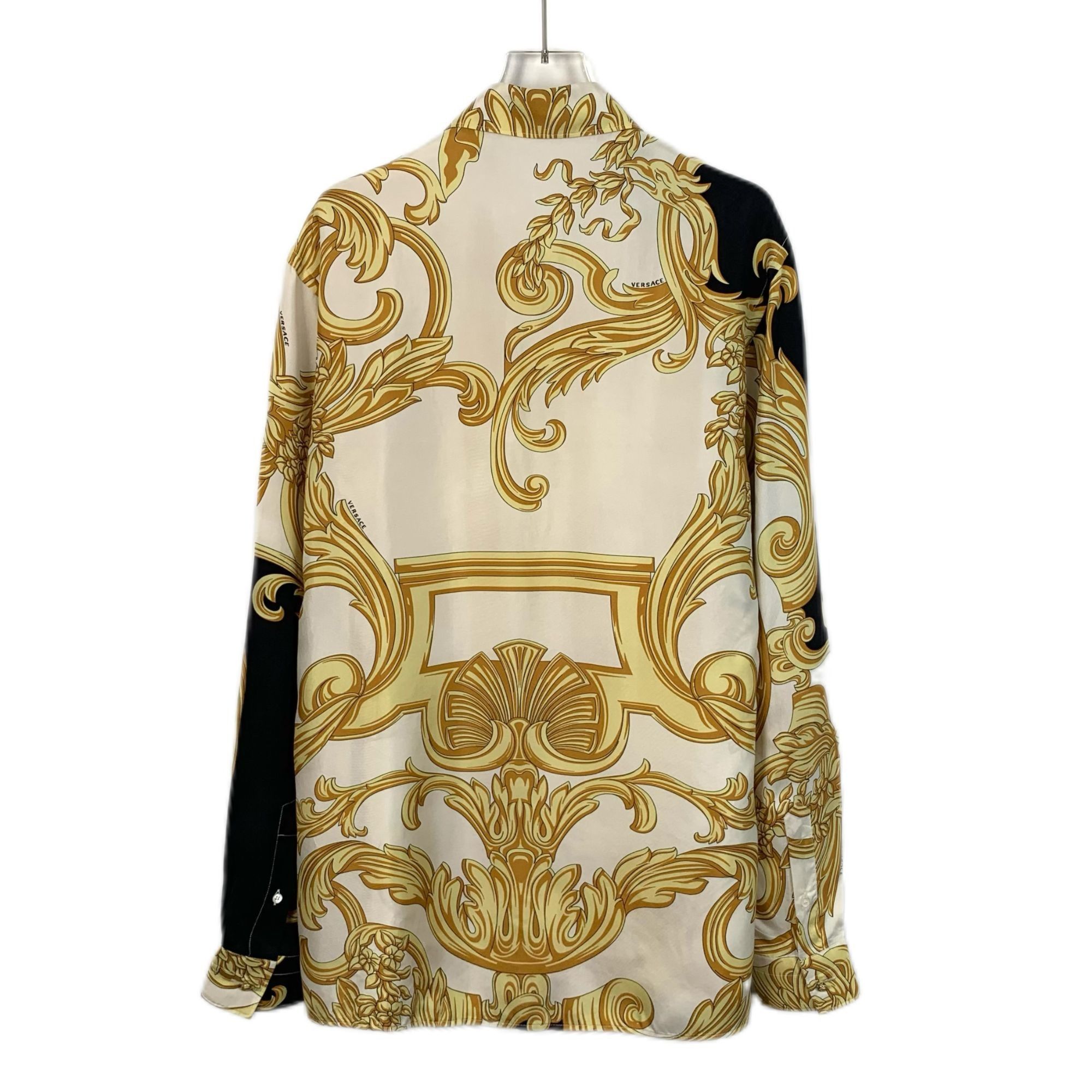 Versace Versace Baroque Print Button-Up Silk Shirt Size XS / US 0-2 / IT 36-38 - 2 Thumbnail