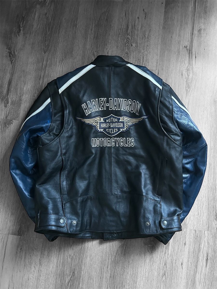 Harley Davidson × Vintage Harley Davidson Vintage leather jacket - drip usa avant gard Size US XXL / EU 58 / 5 - 4 Thumbnail