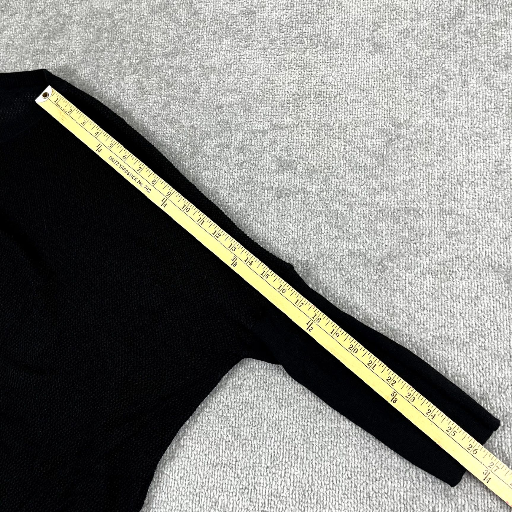 Vintage PLANET by LAUREN G Shirt Womens One Size Black Open Knit Oversized Dolman Sleeve Top Size ONE SIZE - 5 Thumbnail