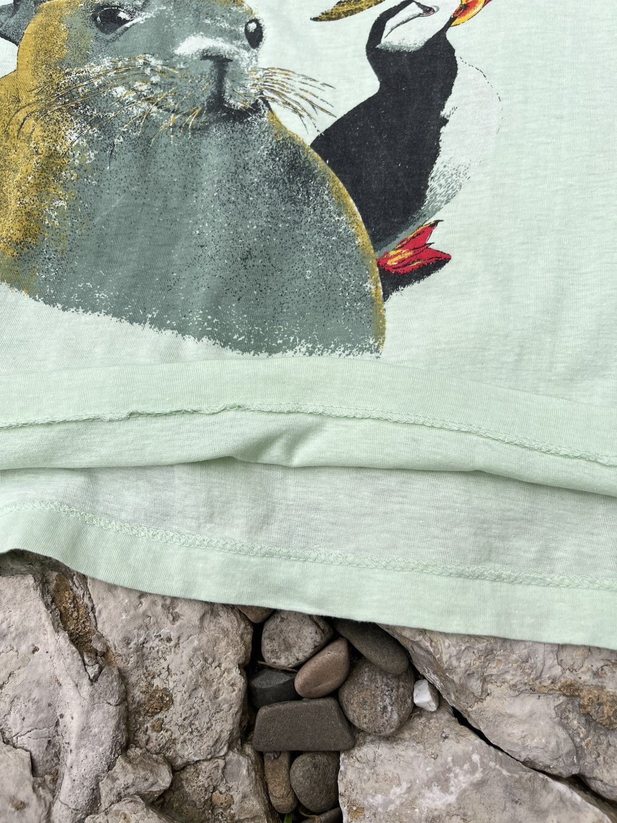 Vintage Vintage 80s Save the sea live animal single stitch t-shirt Size US M / EU 48-50 / 2 - 17 Thumbnail