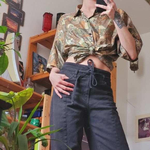 Other Vintage Thai Silk By Apple Button Down Shirt - Xl Size XL / US 12-14 / IT 48-50 - 4 Thumbnail
