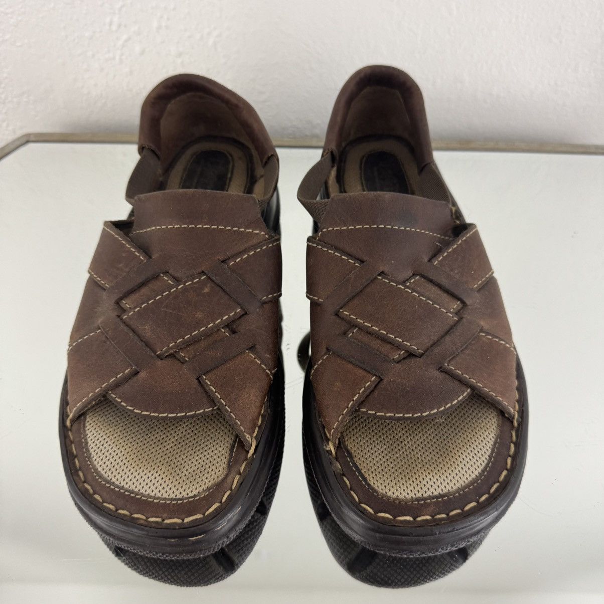 Born BORN 90s Womens Brown Leather Open Toe Fisherman Sandals Size US 6 / IT 36 - 5 Thumbnail