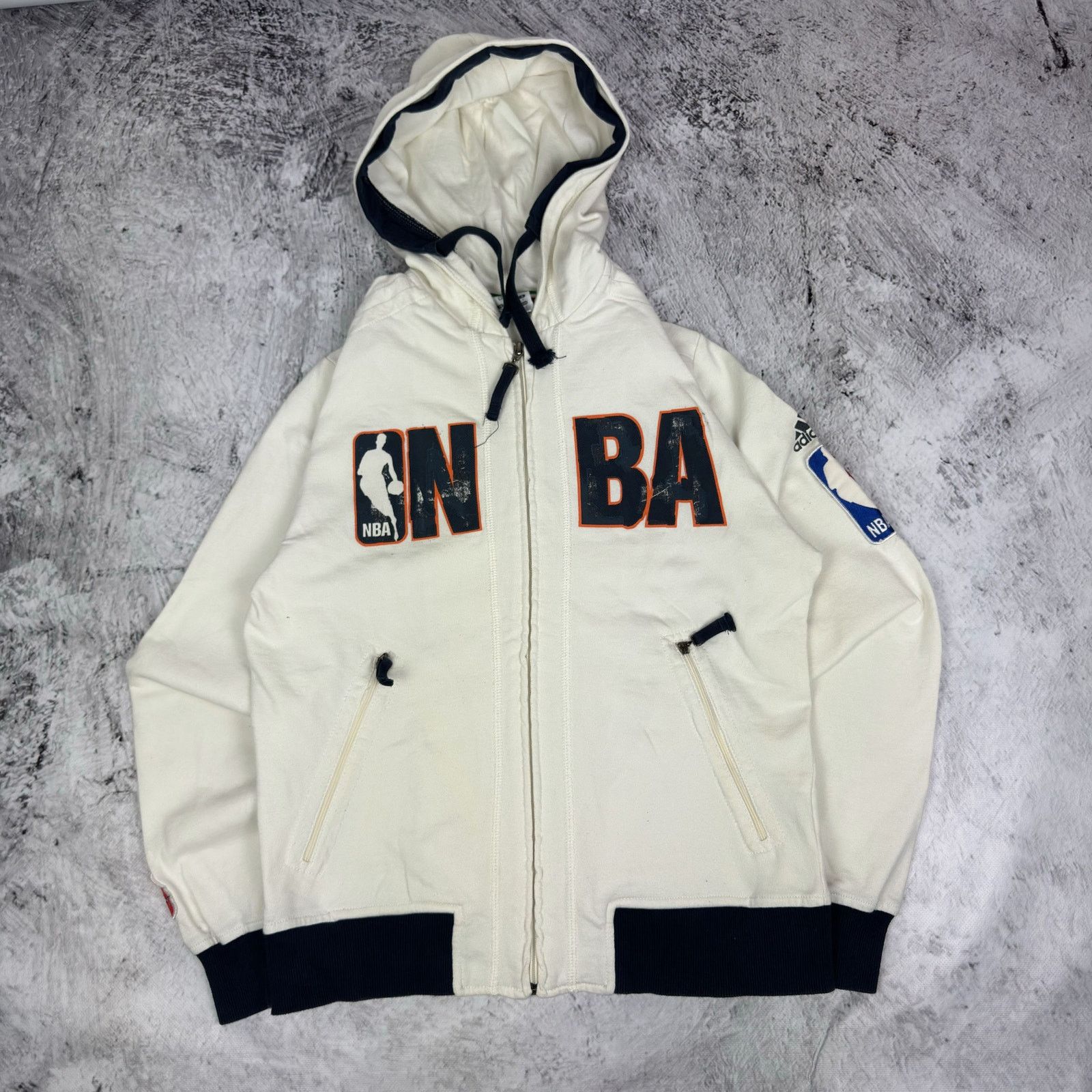 Adidas Adidas Womens White Streetwear Outdoor Full Zip NBA Hoodie S Size S / US 4 / IT 40 - 1 Thumbnail
