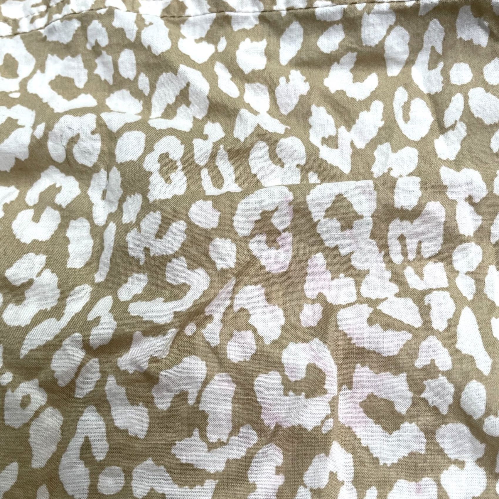 J.Crew J.CREW Animal Print Button-Down Shirt Womens XXS Brown White Long Sleeve Cotton Shirt Size XXS / US 00 / IT 34 - 6 Thumbnail