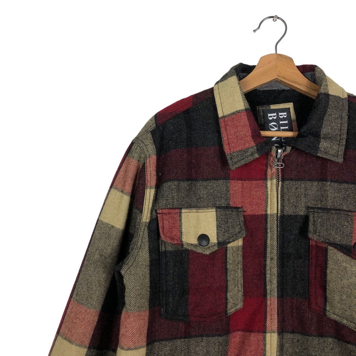 Flannel 🔥90’s Vintage Flannel Wool Jacket Billabong Tartan Design Size US S / EU 44-46 / 1 - 5 Thumbnail
