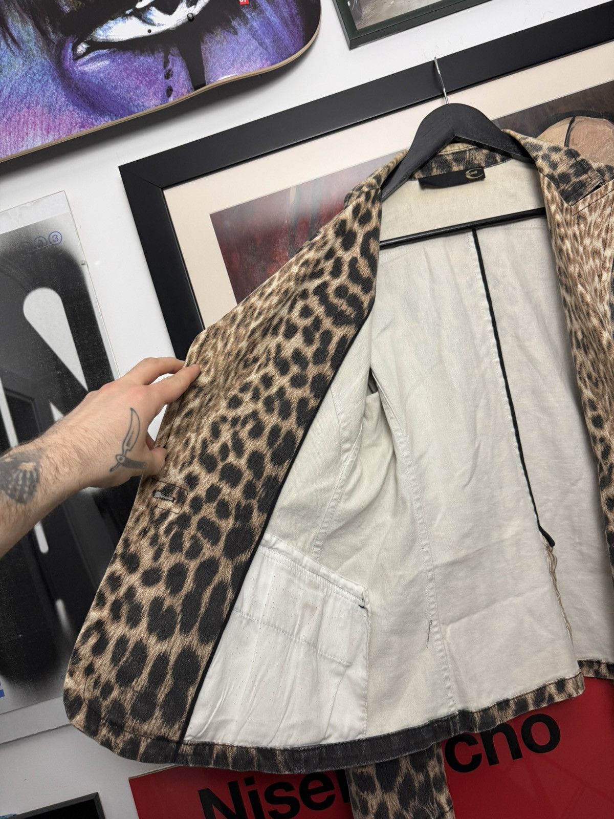Just Cavalli Just Cavalli Vintage Y2K Blazer Jacket Animal Leopard Print Size L / US 10 / IT 46 - 5 Thumbnail