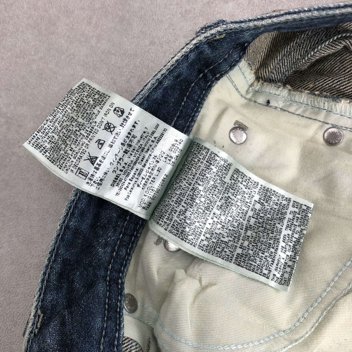 Diesel × If Six Was Nine × Le Grande Bleu (L.G.B.) 🇮🇹 2000s Diesel Industry Koolter Distressed Faded Jeans Size US 29 - 16 Thumbnail