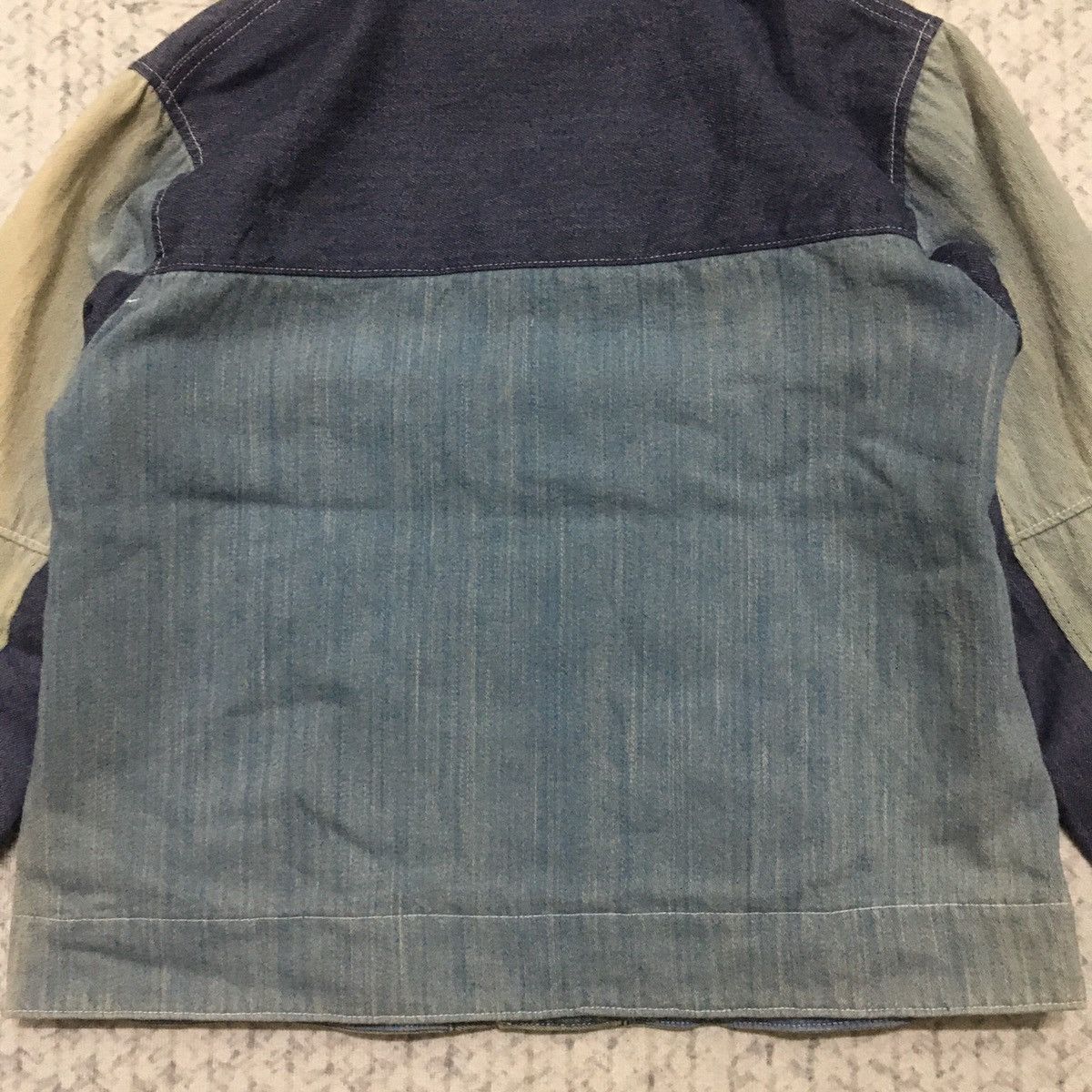 HOLLYWOOD RANCH MARKET Rare HR Market Artisanal Patchwork Denim Jacket Size US S / EU 44-46 / 1 - 10 Thumbnail