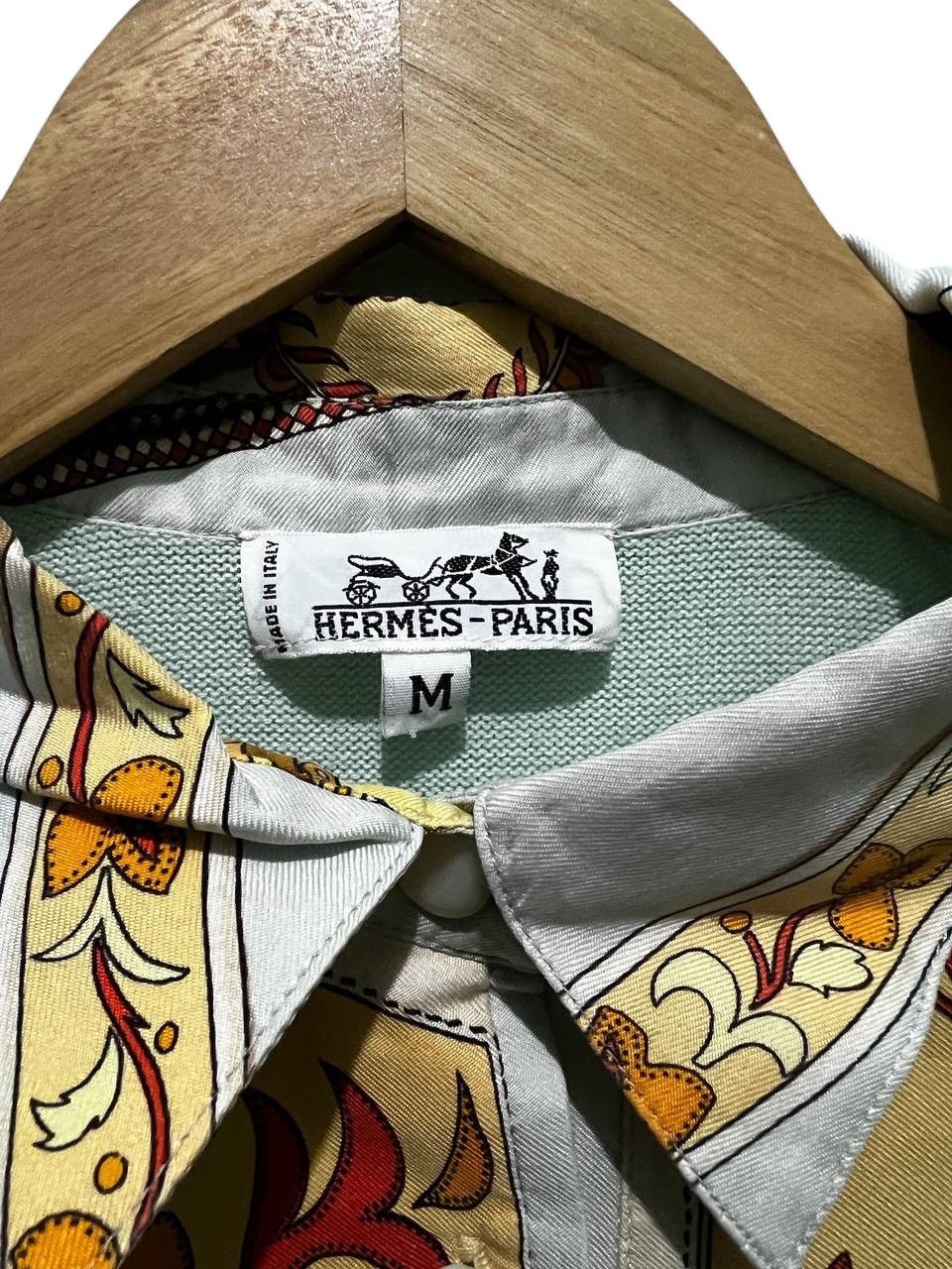 Hermes 🔥GRAILS🔥Vintage hermes shirt half button nice design Size US M / EU 48-50 / 2 - 4 Thumbnail