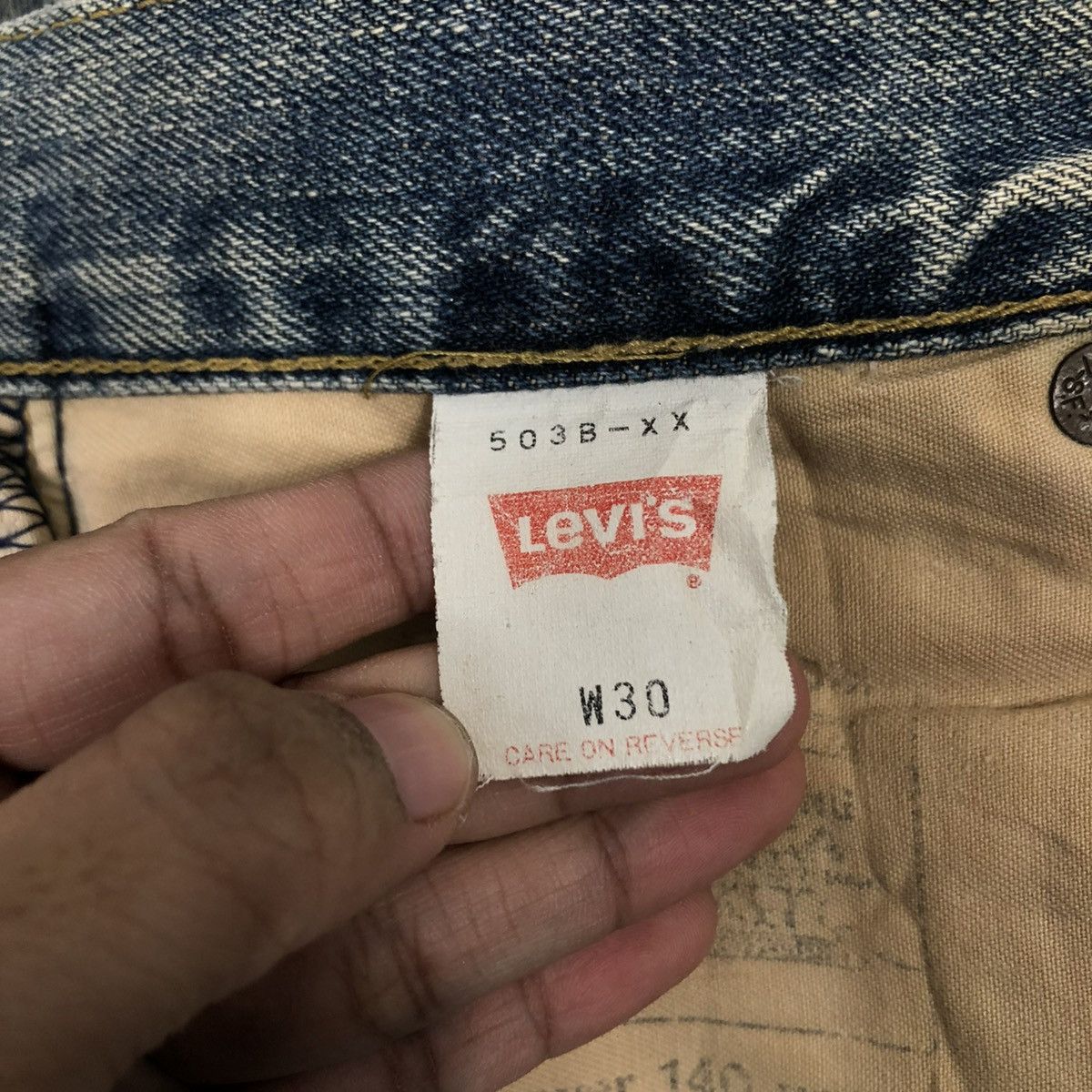 Levi's 🔥VINTAGE REPRODUCTION LEVI’S BIG E REDLINE JEANS LOT 503B Size US 28 / EU 44 - 22 Thumbnail