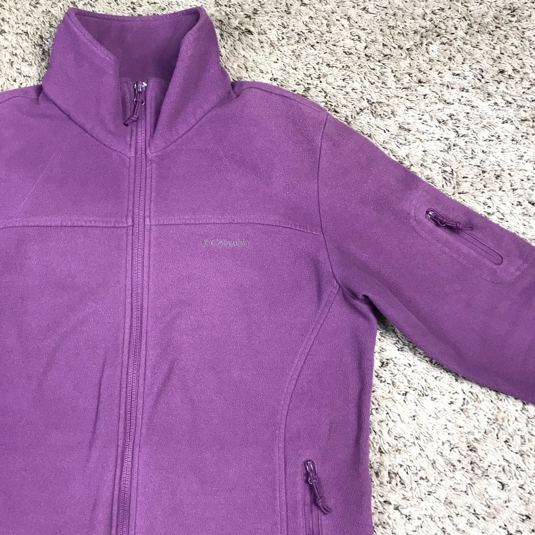 Vintage Columbia Sportswear Womens Purple Fleece Jacket Large Full Zip Embroidered Logo Size L / US 10 / IT 46 - 7 Thumbnail