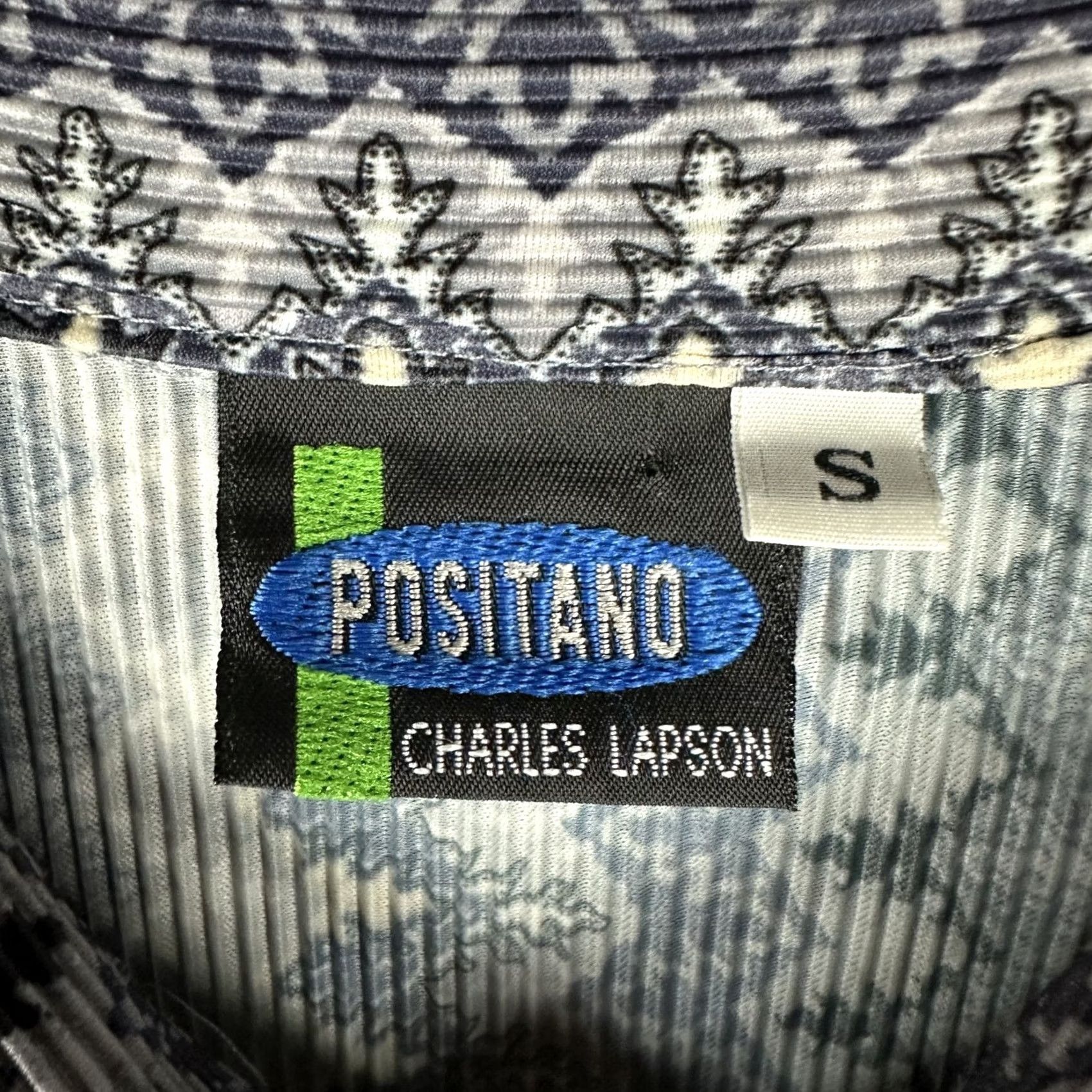 Vintage VINTAGE Positano Shirt Mens Small Zigzag Pattern Button Up Textured Disco Rave Shirt Size US S / EU 44-46 / 1 - 3 Thumbnail