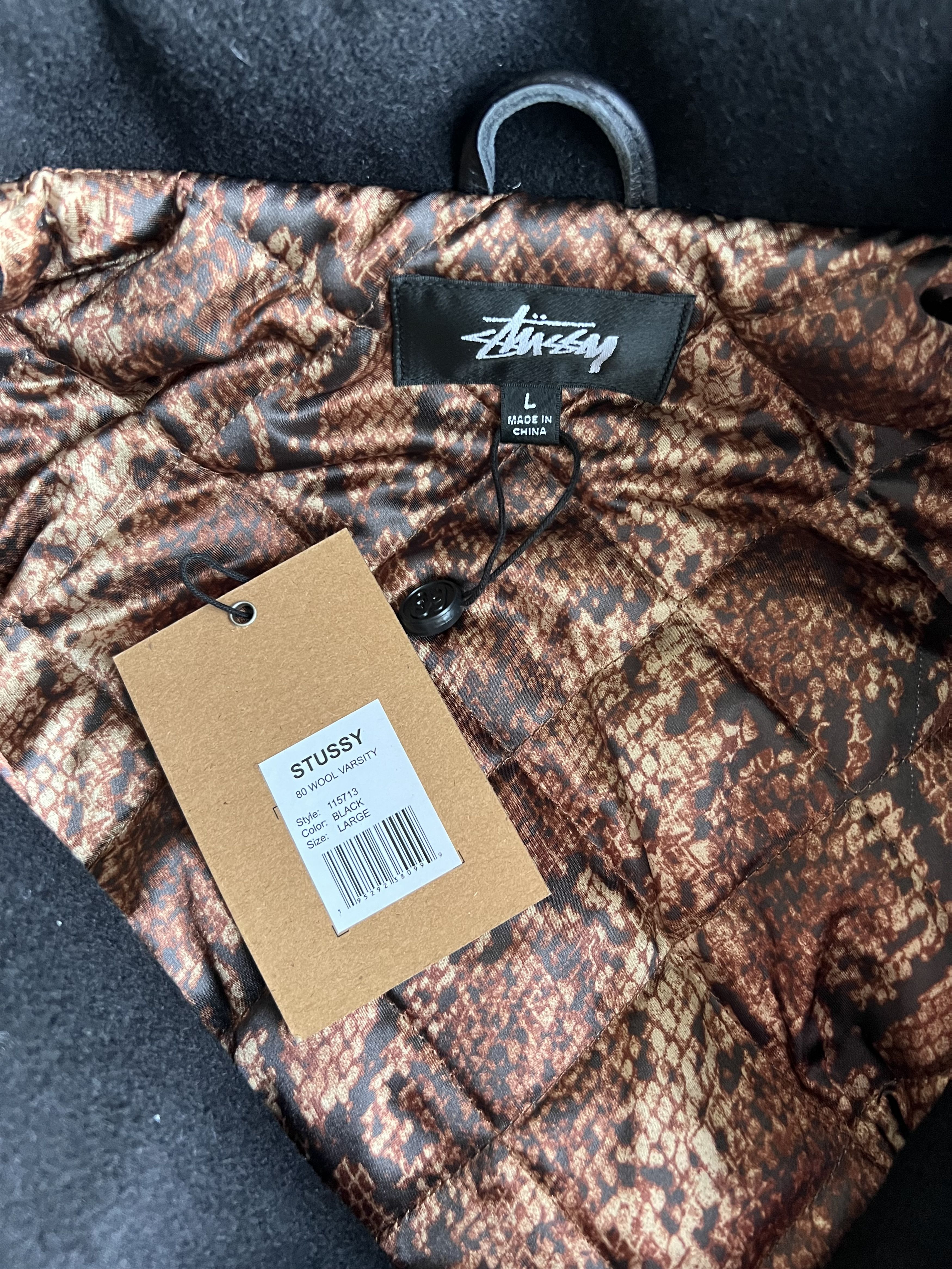 Stussy Stussy 80 Wool Varsity Jacket in Black Size US L / EU 52-54 / 3 - 10 Thumbnail