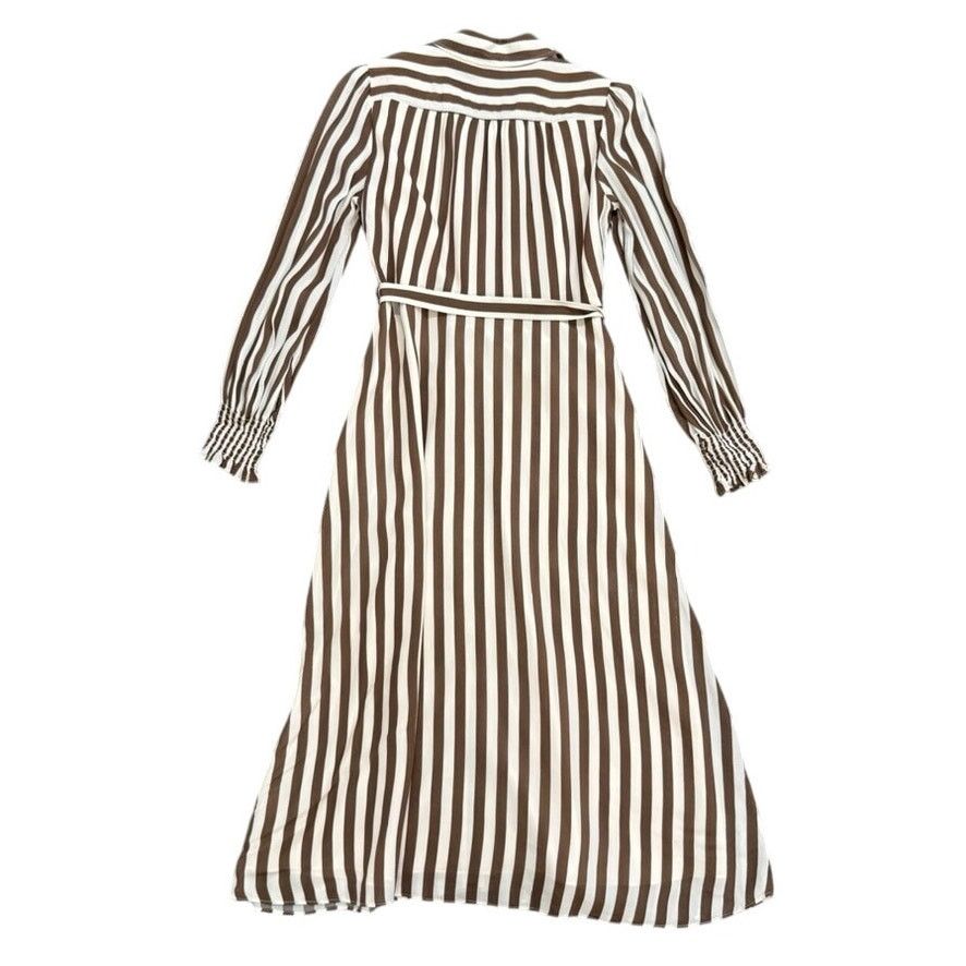 LK Bennett L.K. Bennett Emelia Shirt Dress in Brown/Cream, Size US 6 Size M / US 6-8 / IT 42-44 - 8 Thumbnail