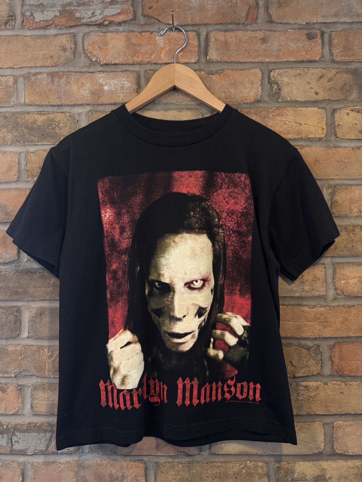 Band Tees 00’ Marylin Manson Zombie Face T Shirt Size US S / EU 44-46 / 1 - 1 Thumbnail