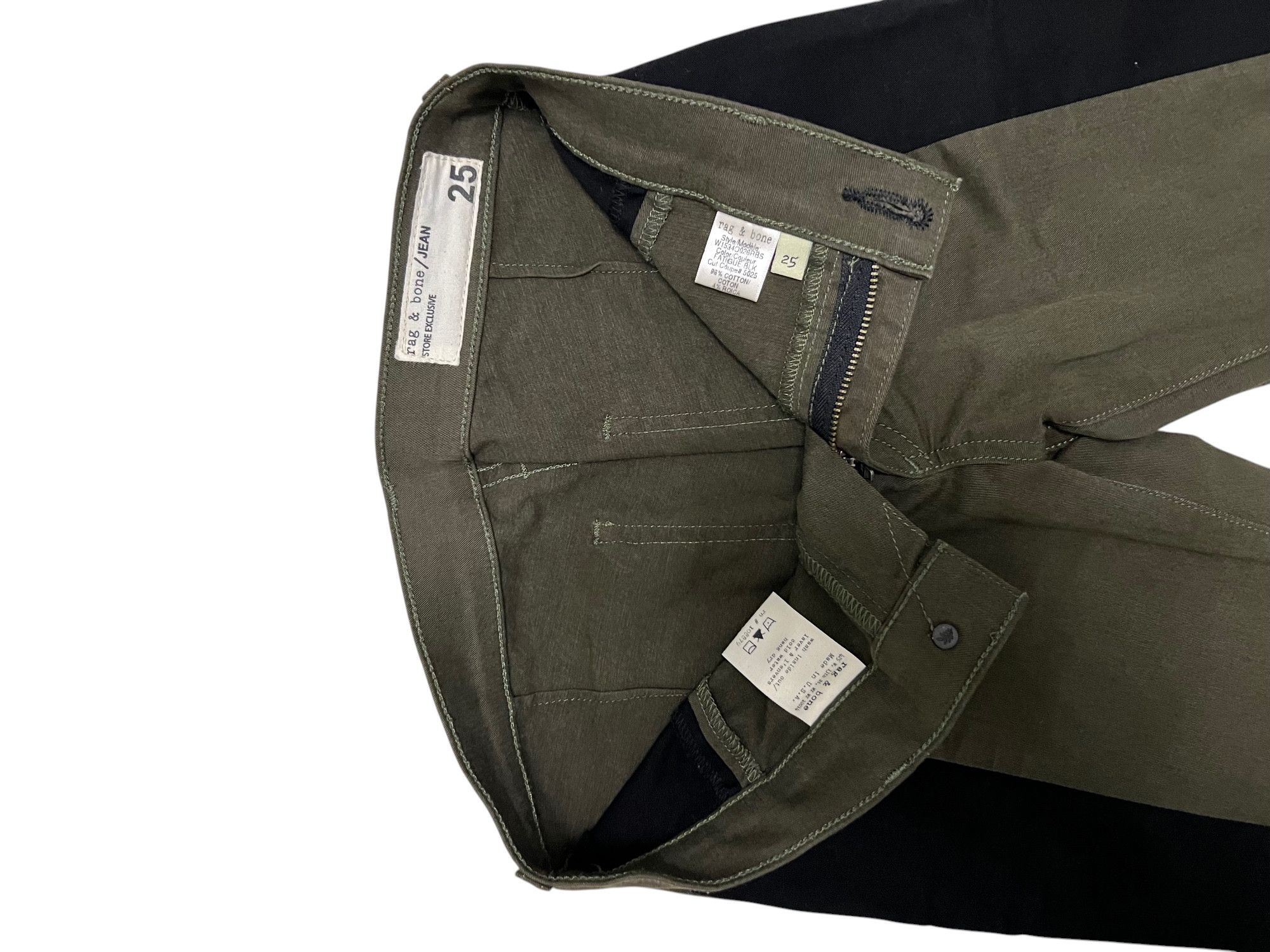 Rag & Bone Rag & Bone Store Exclusive Olive Green Skinny Jean Size 25" / US 0 / IT 36 - 4 Thumbnail