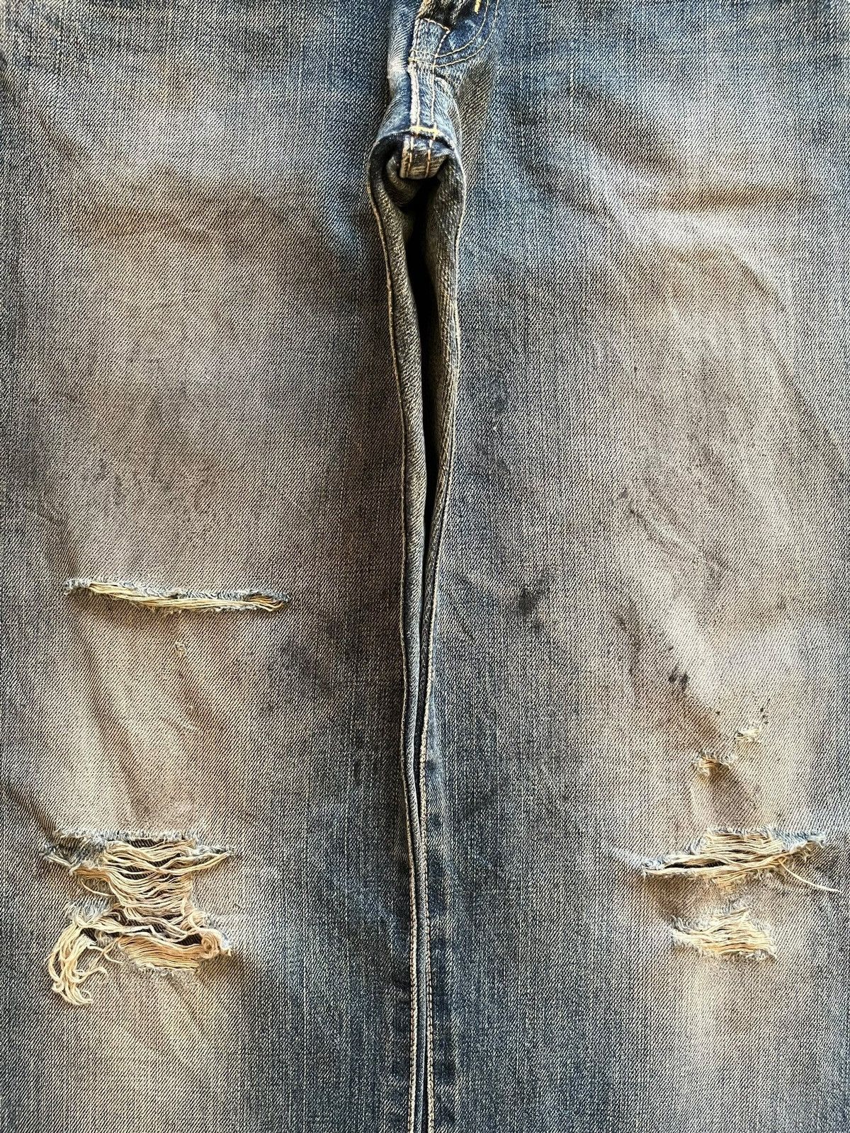 Edwin Vintage Edwin 505X Selvedge Distressed Baggy Jeans Size US 31 - 6 Thumbnail