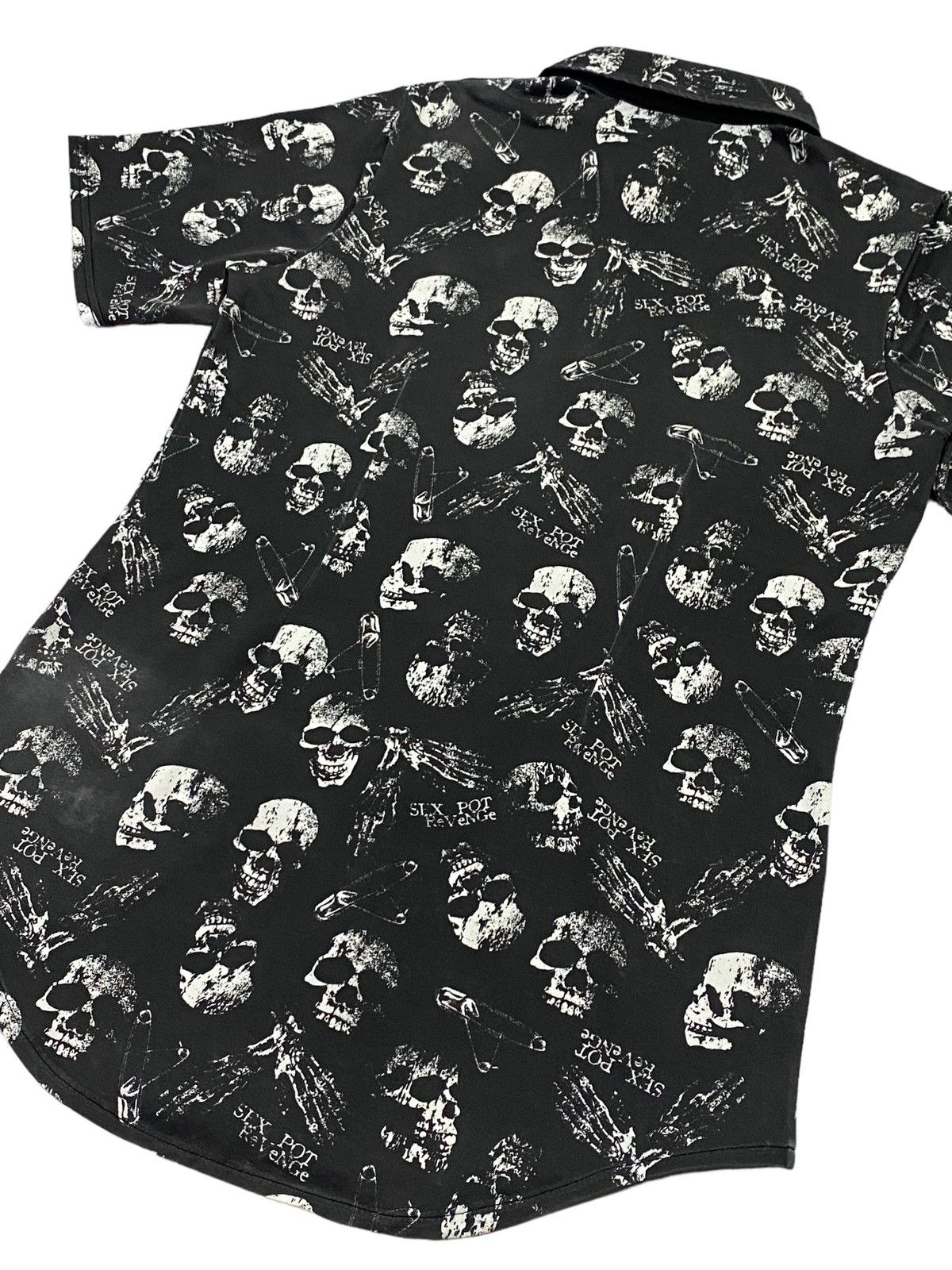 Sex Pot ReVeNGe Sex Pot Revenge Skull Full Print Stretch Shirt Snep Button Size US L / EU 52-54 / 3 - 21 Thumbnail