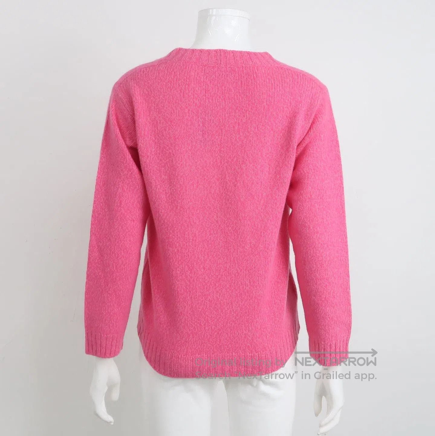 Prada Prada Pink Logo Cardigan Sweater . Size L / US 10 / IT 46 - 2 Thumbnail