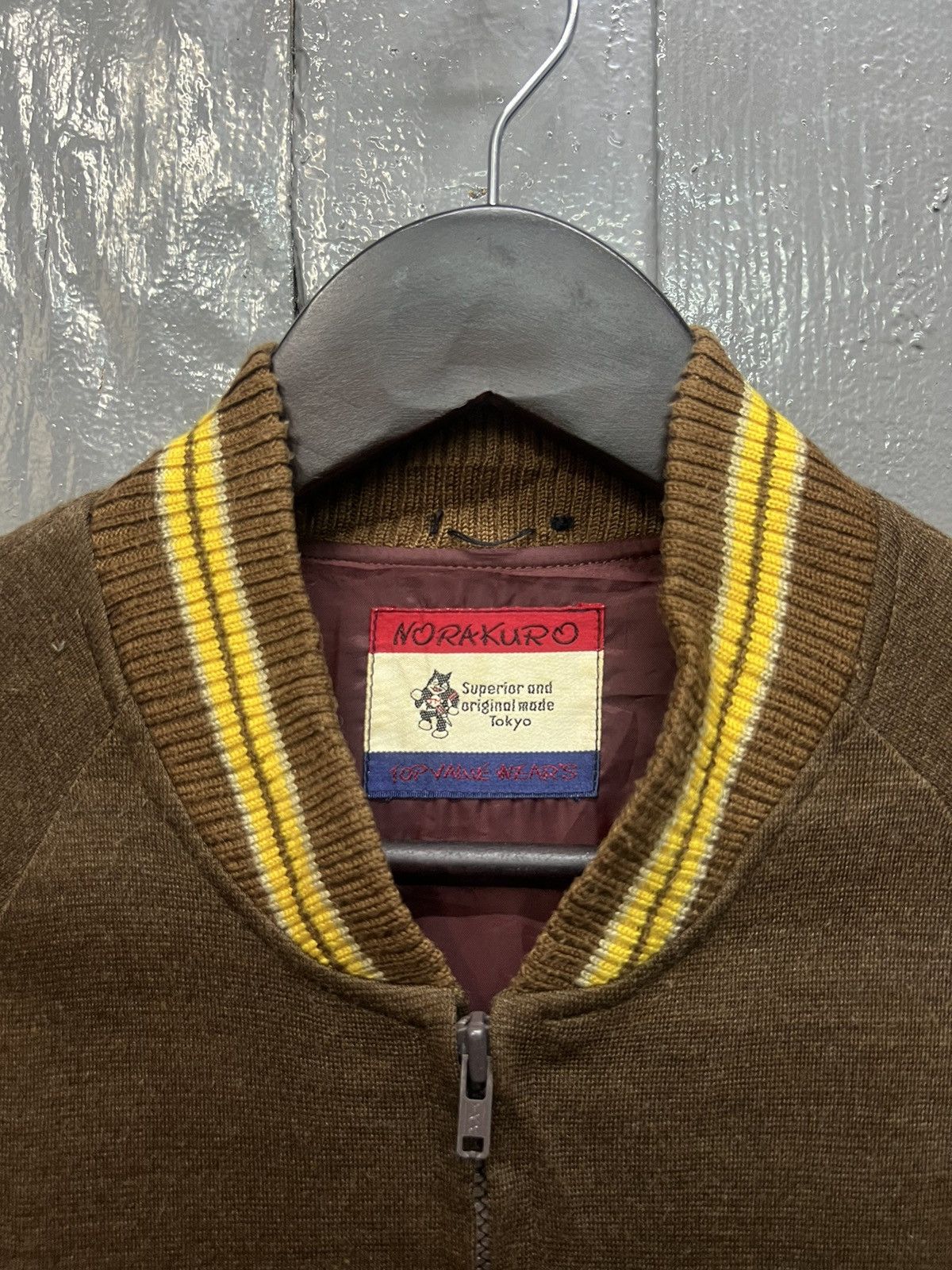 Vintage Vintage Norakuro Wool Varsity Jacket Size US S / EU 44-46 / 1 - 5 Thumbnail