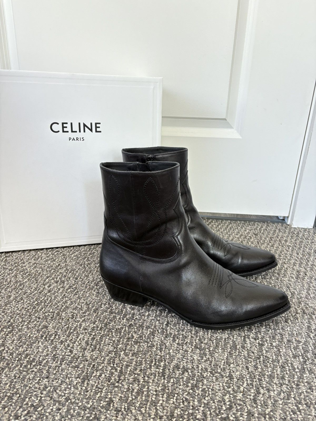 Celine Celine western zip boots Size US 12 / EU 45 - 2 Thumbnail