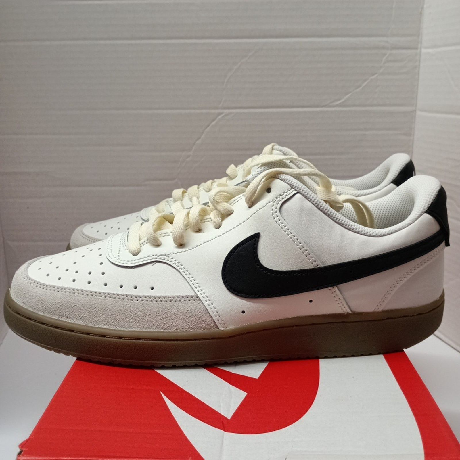 Nike Nike Court Vision Low White Sail Black Gum Men's Size 10.5 Size US 10.5 / EU 43-44 - 3 Thumbnail