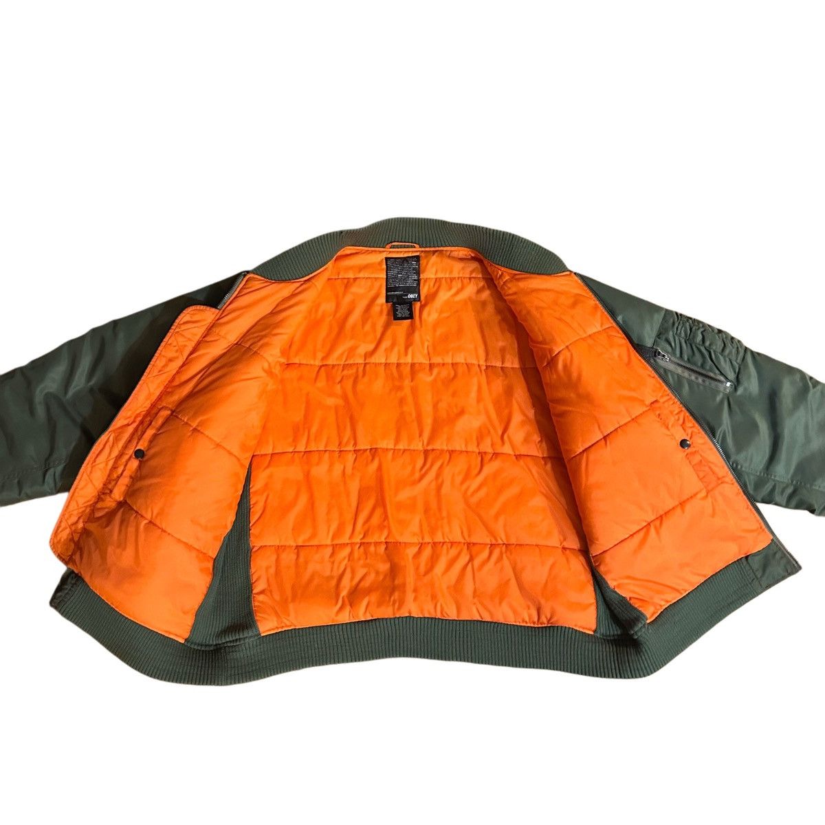 Obey × Vintage Vintage Green Bomber Jacket from OBEY Size US XL / EU 56 / 4 - 2 Thumbnail