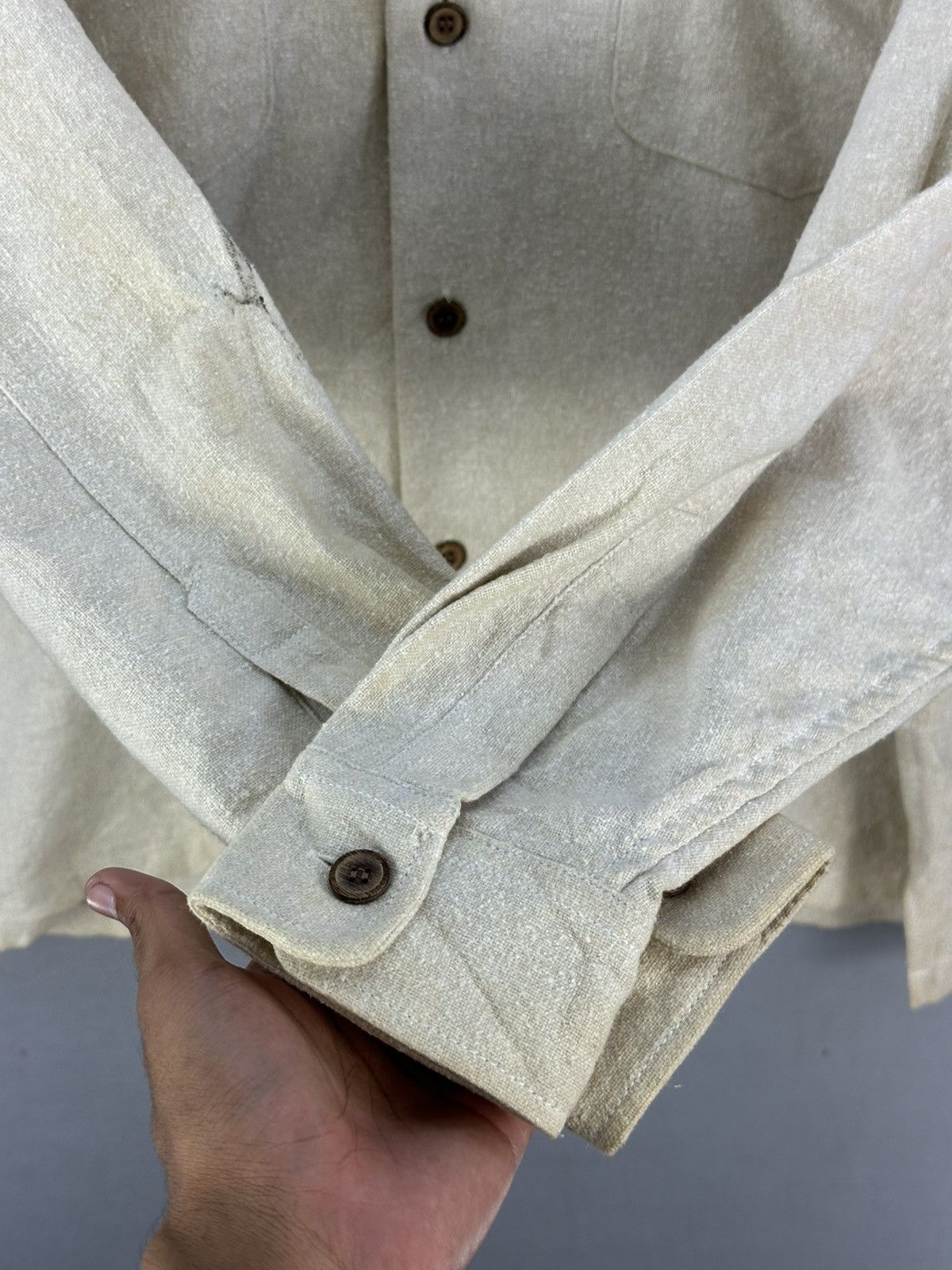Japanese Brand Recipro Double Pocket Flannel Shirt Button Up Size US XL / EU 56 / 4 - 11 Thumbnail