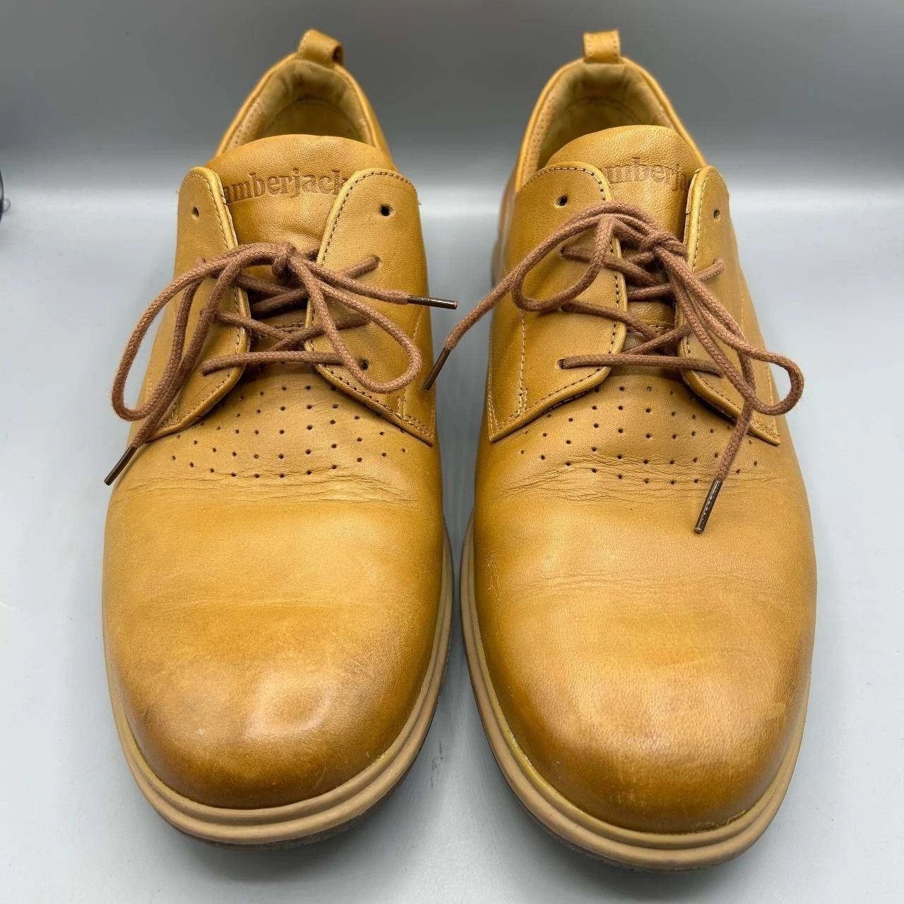 Other Amberjack The Original Derby Shoes Men Leather Honey Tan 12 Size US 12 / EU 45 - 2 Thumbnail
