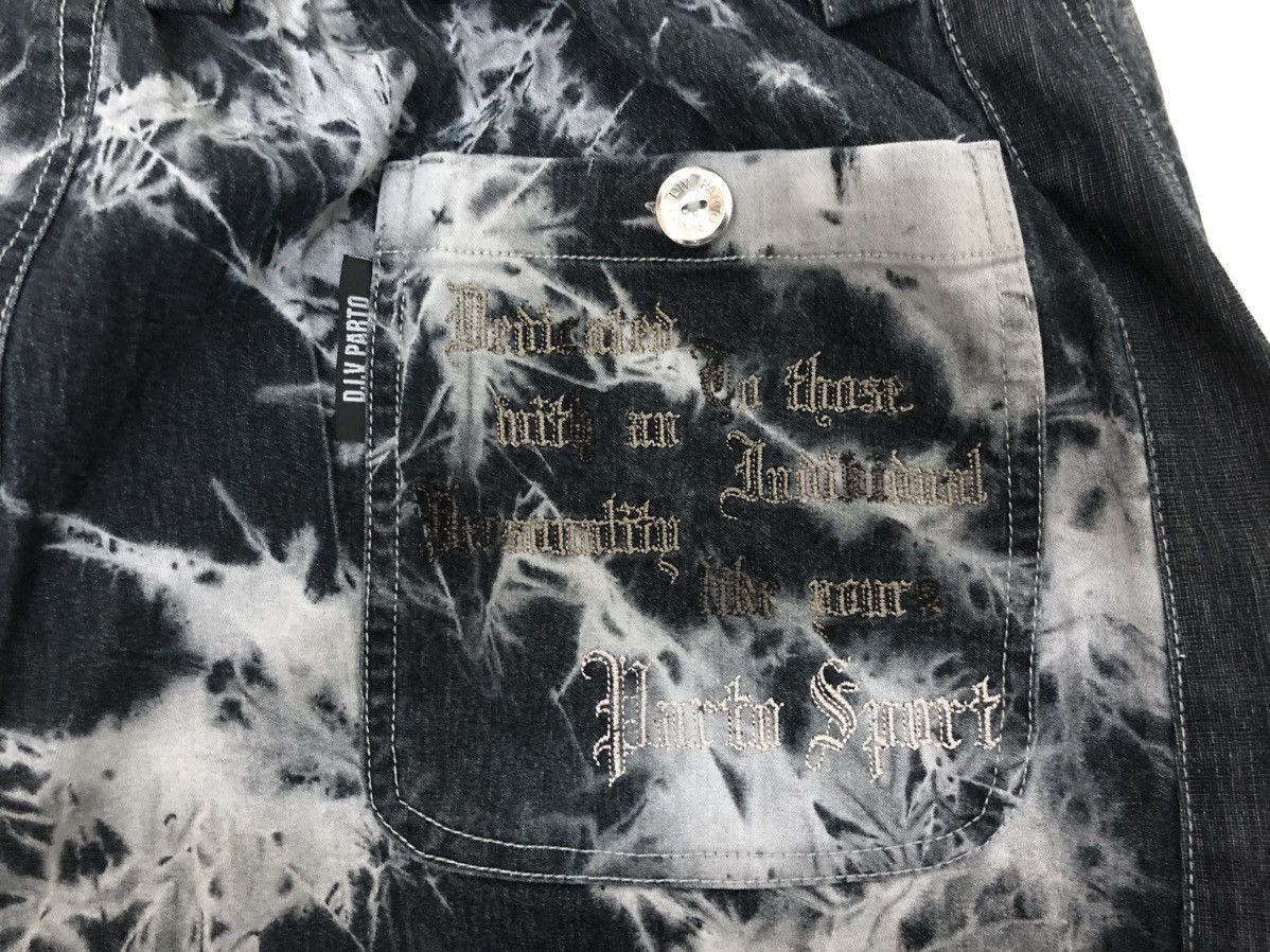 Japanese Brand × Vintage 🇯🇵 PARTO D.I.V BAGGY WIDE LEG ACIDWASH EMBROIDERED STATEMENT Size US 35 - 12 Thumbnail